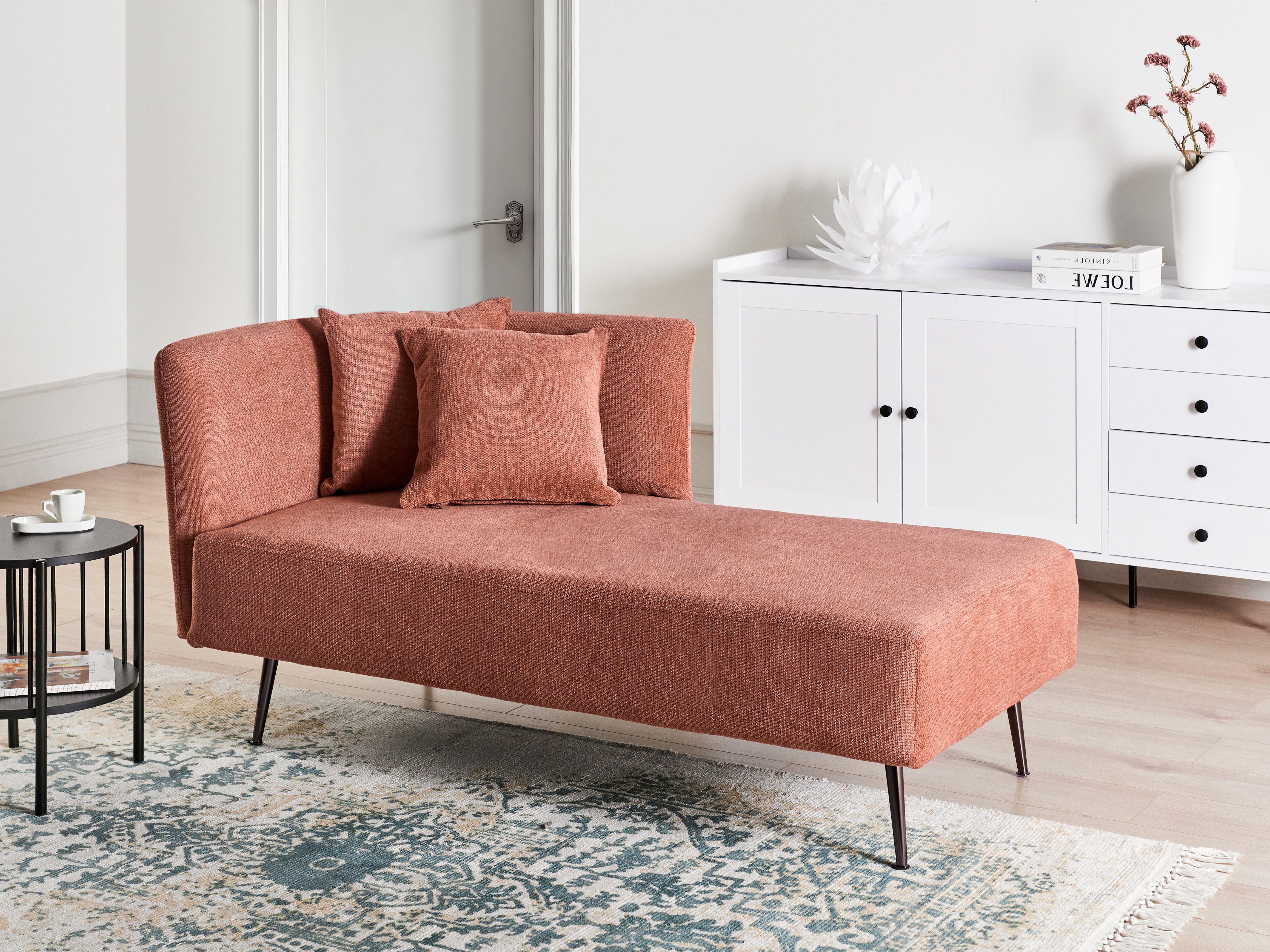 Right-Hand Chaise Lounge RIOM Fabric Red