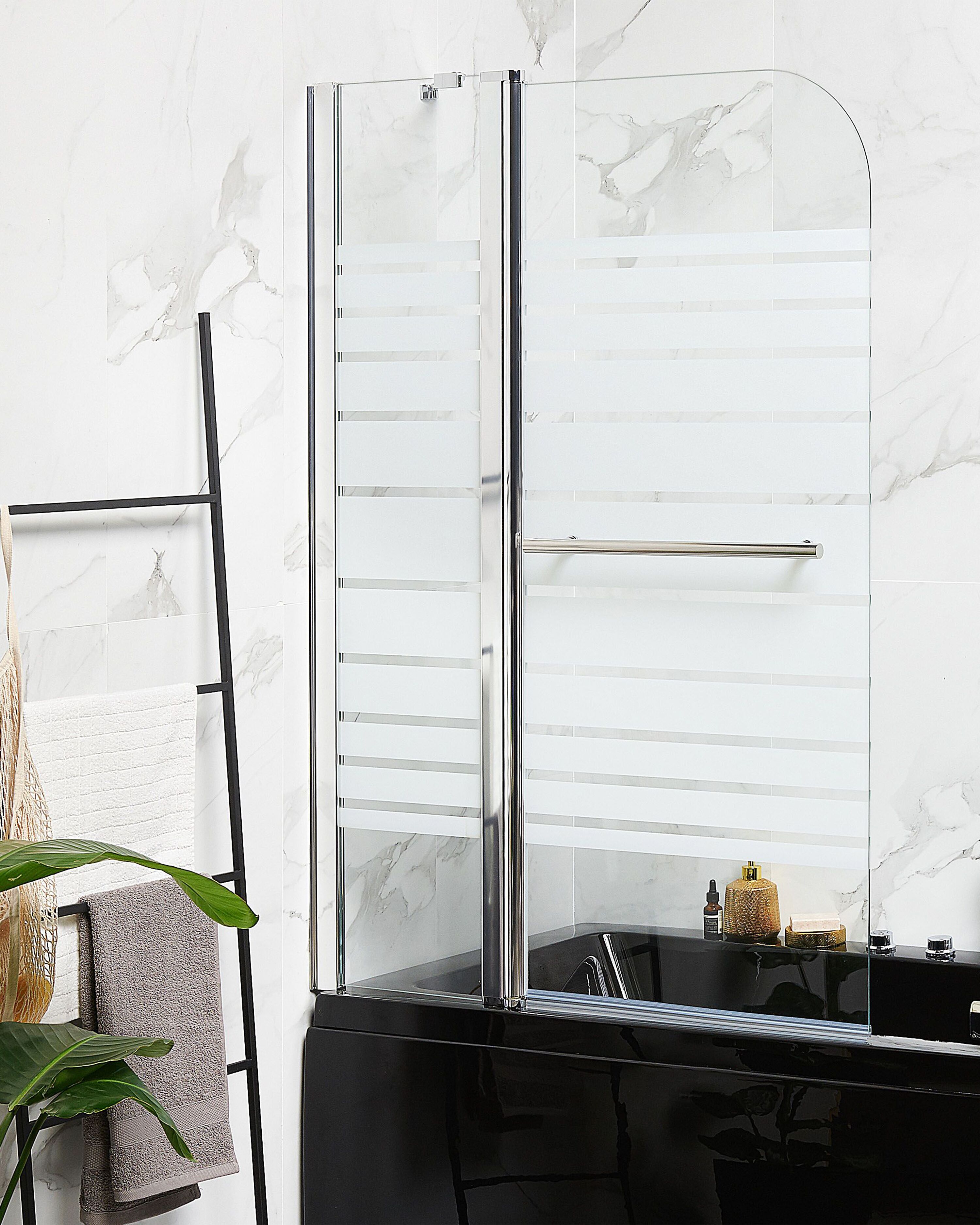 Shower Bath Screen TUAPI II 1400 x 1200 mm Silver