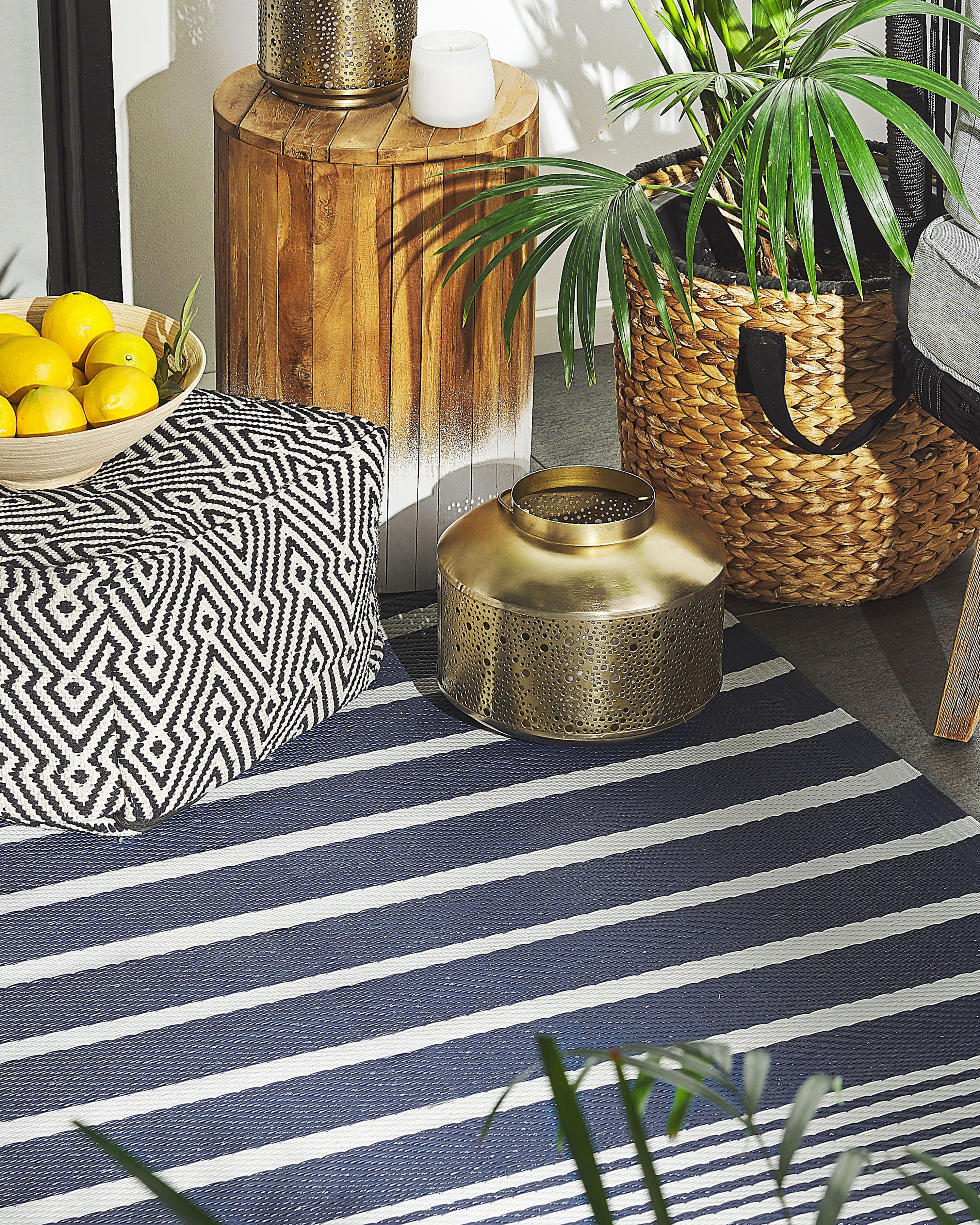 Outdoor Rug HALDIA Dark Blue 120 x 180 cm