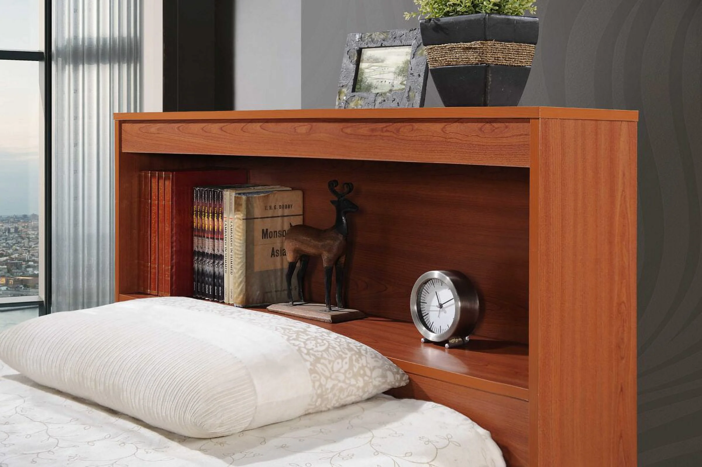 Hodedah Twin-Size Captain Bed with 3-Drawers and Headboard in White - Image 38