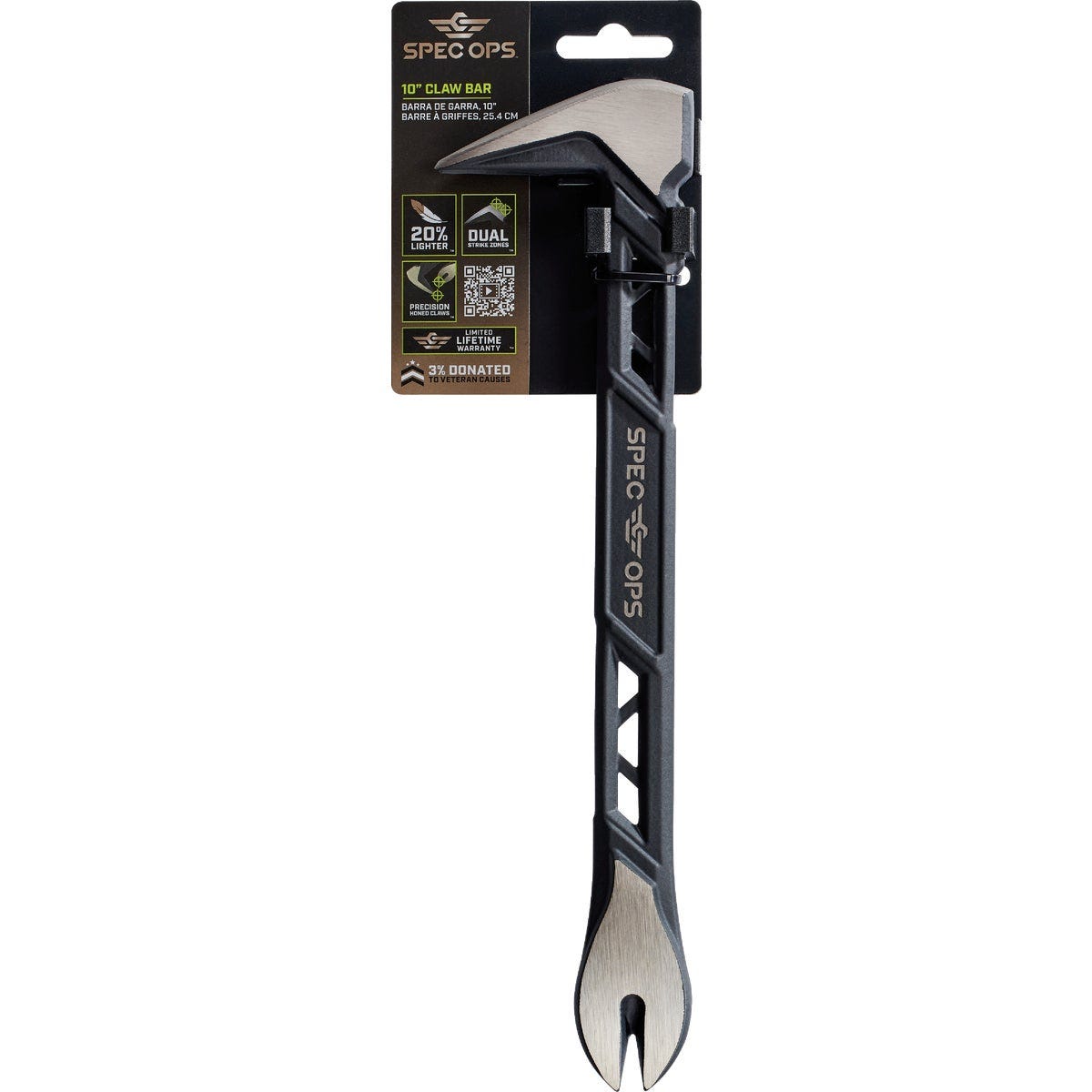 Spec Ops 10 In. High-Carbon Steel Nail Puller Cats Paw Pry Bar