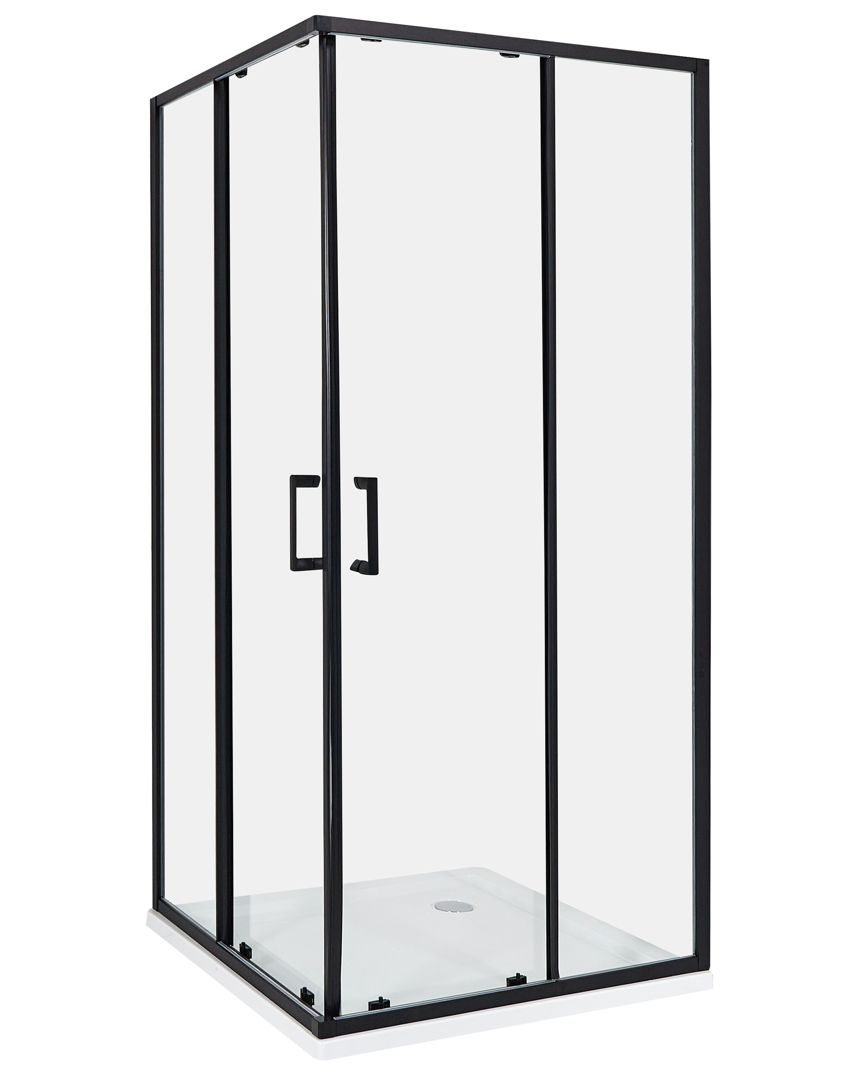 Shower Enclosure TELA 900 x 900 x 1850 mm Black
