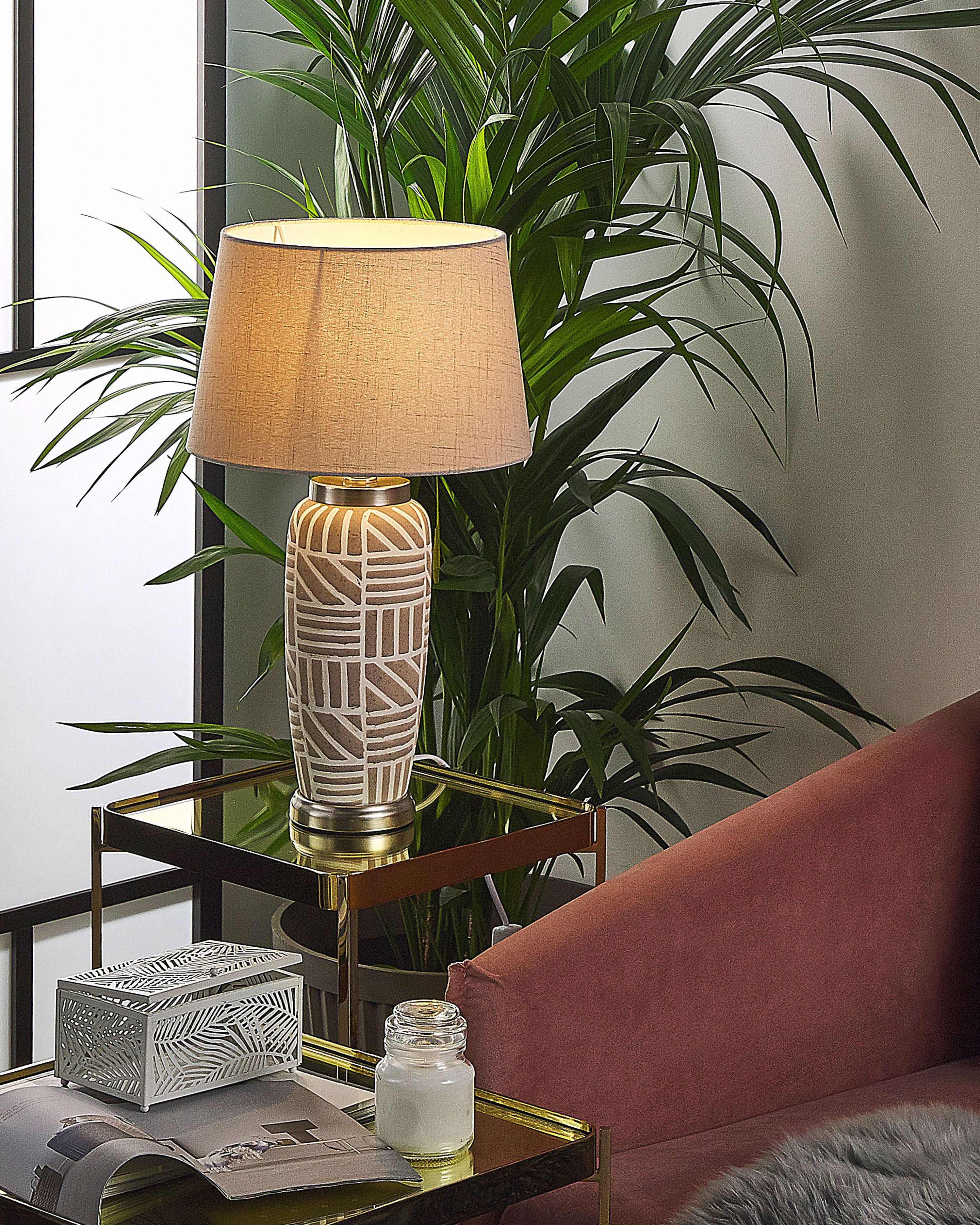 Table Lamp TRAISEN Ceramic Beige