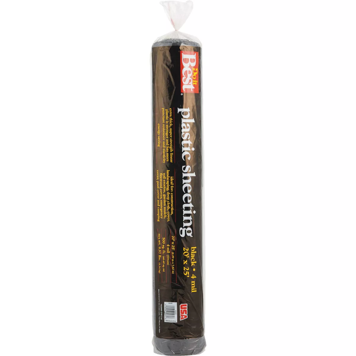 Do it Best 20 Ft. X 25 Ft. Black 4 Mil. Poly Film Sheeting