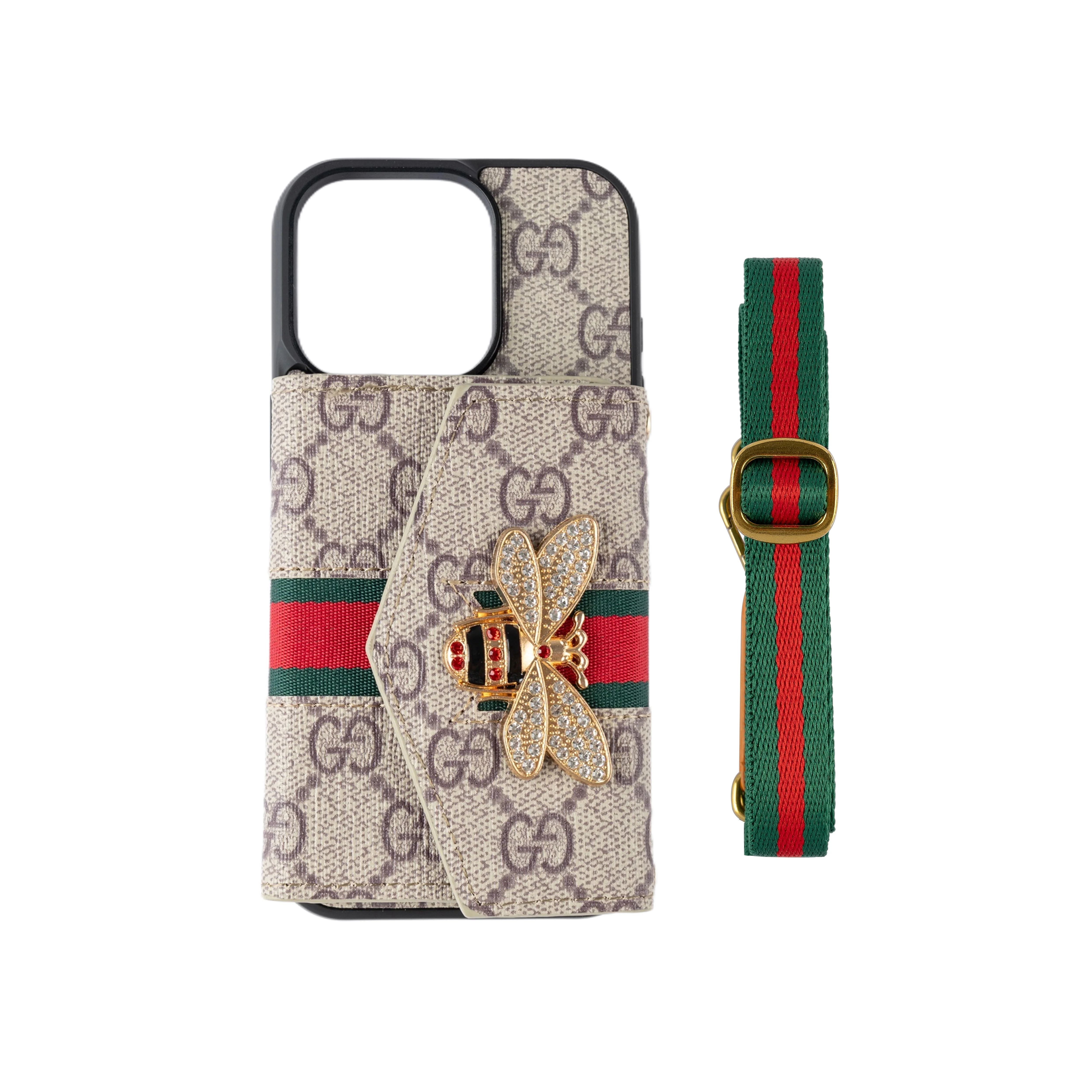 GG Advanced Crossbody iPhone Case with Card Holder & Shoulder Strap - Wholesale & Influencer