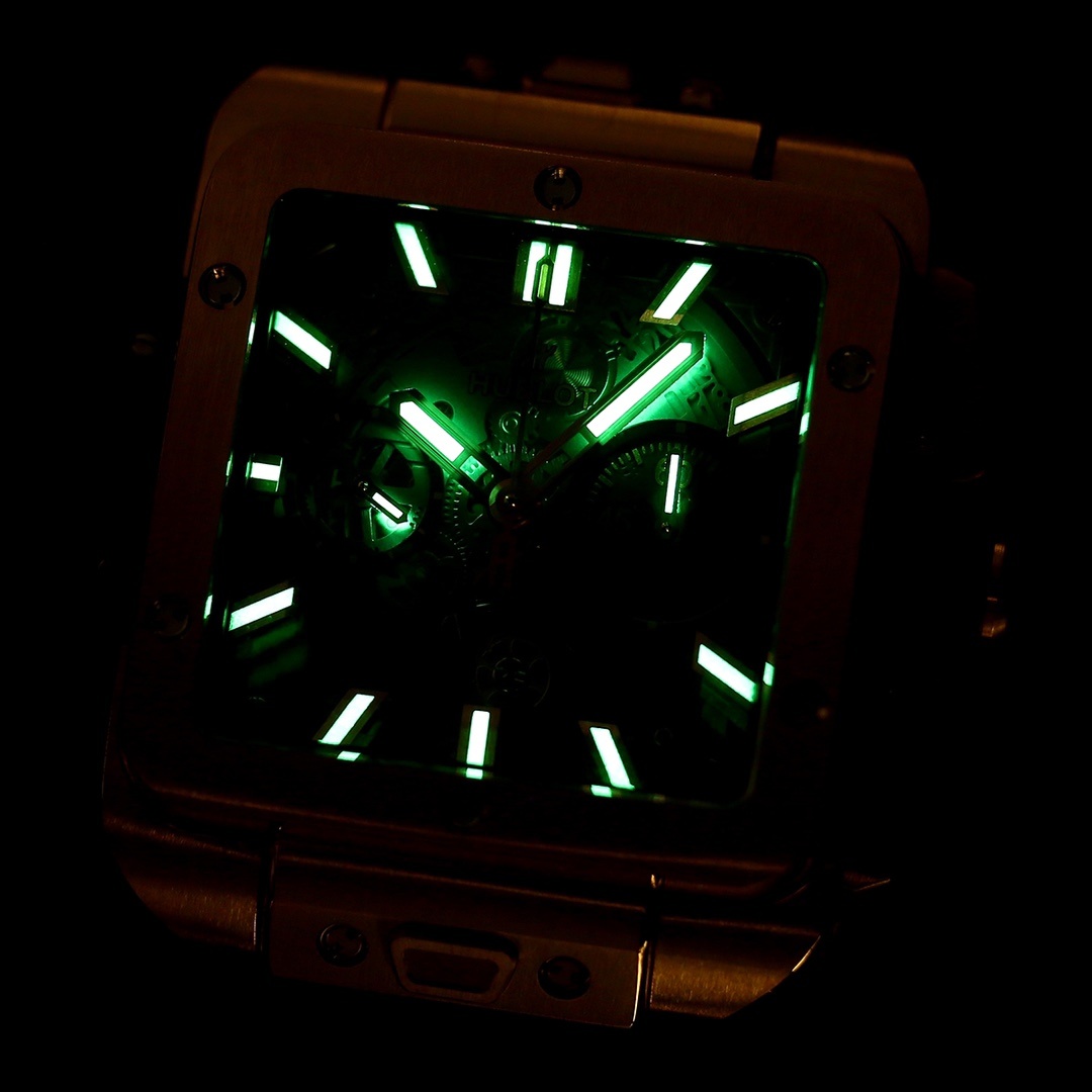 Hublot Big Bang, Square Bang Unico 42mm Textured Rubber Strap(1:1 replica) - Top club