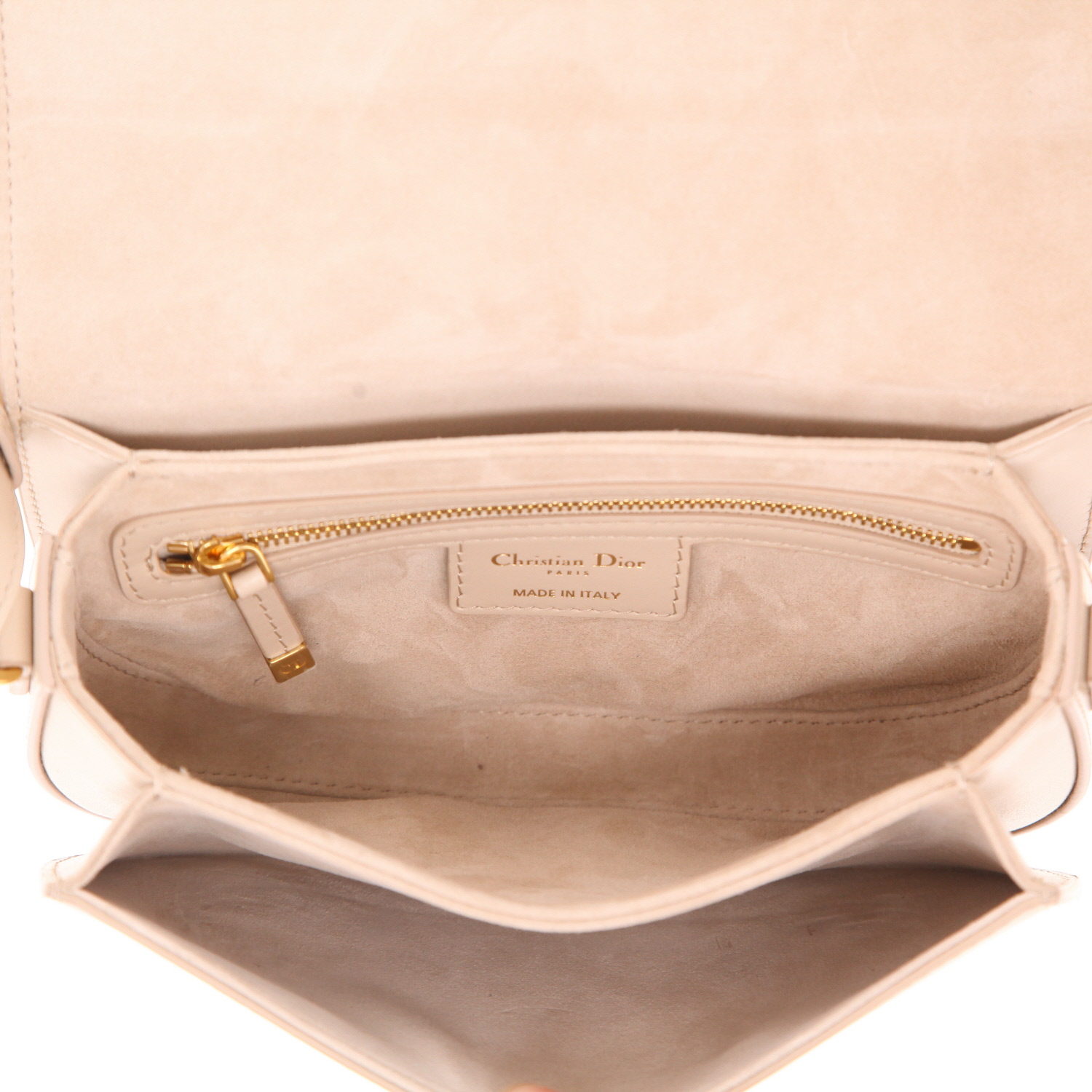 Dior CD Signature shoulder bag in beige leather1:1High-quality replica