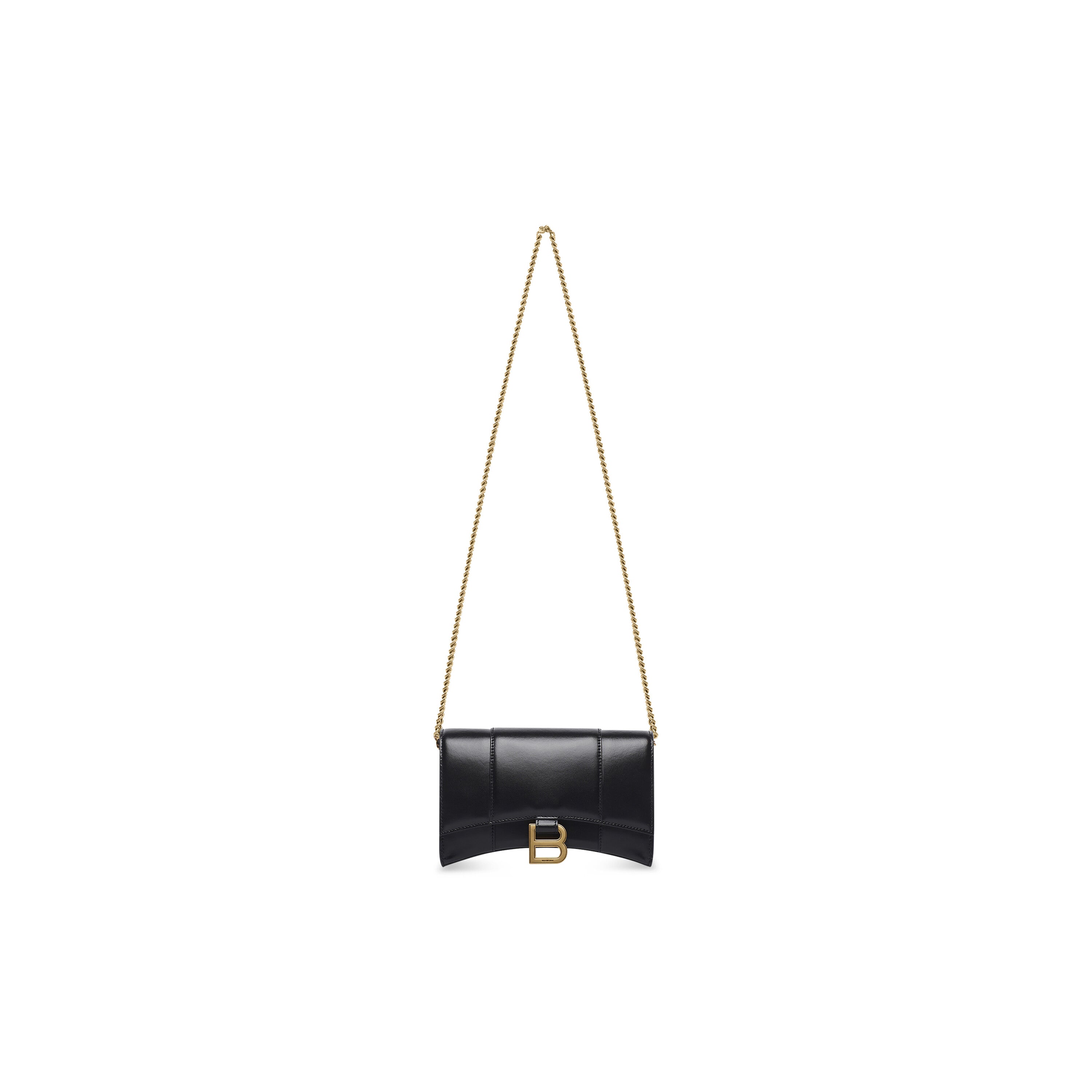 WOMEN'S HOURGLASS WALLET ON CHAIN BOX IN BLACK - Replicaclubs