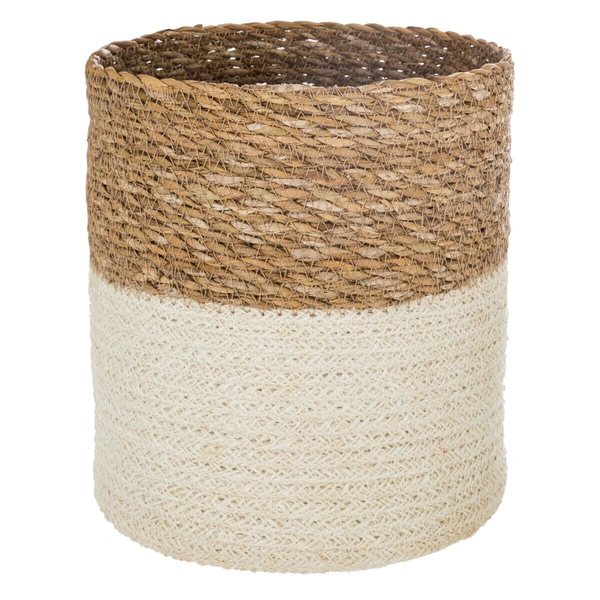 Set of 4 jute baskets White