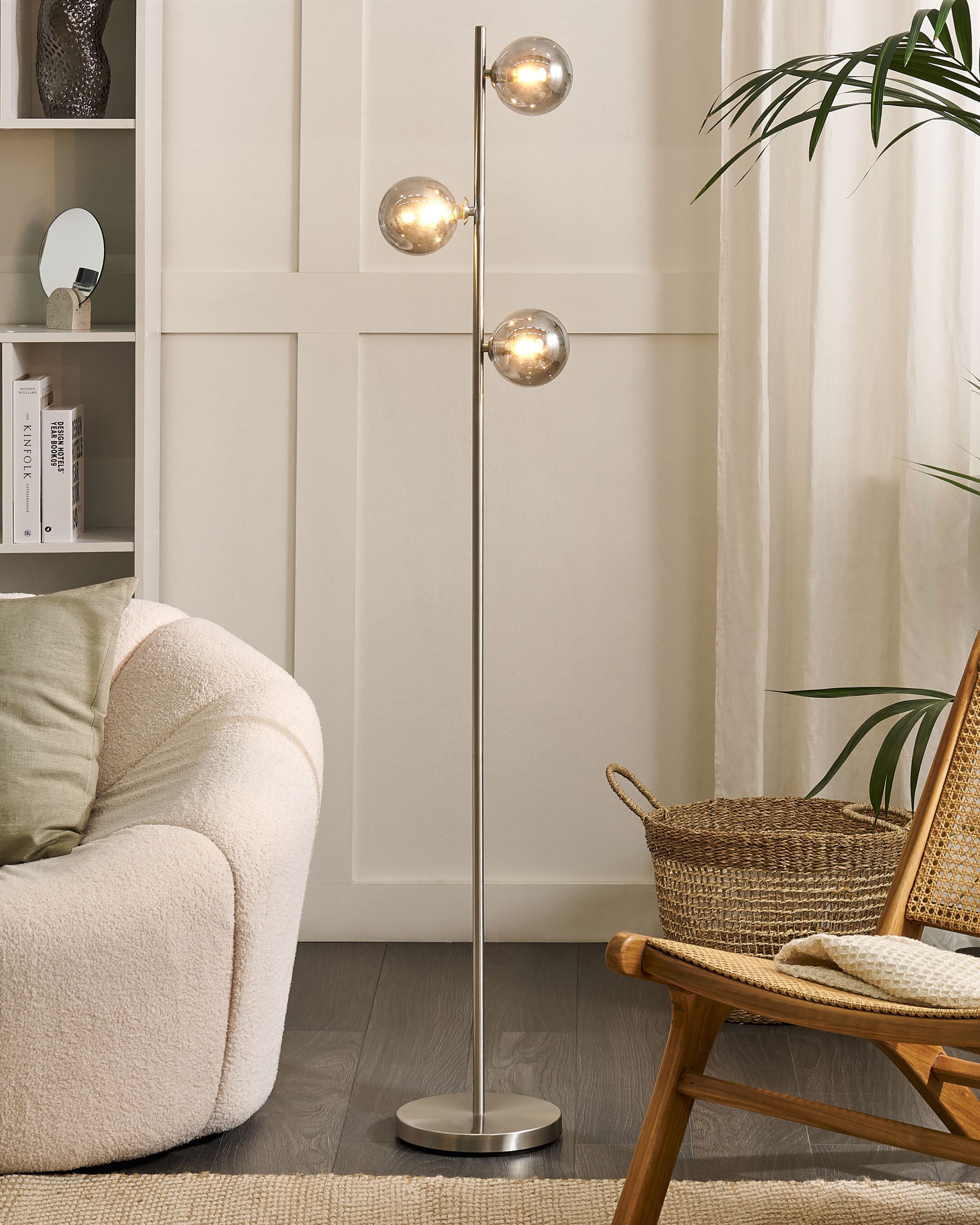 Floor Lamp RAMIS Metal Silver
