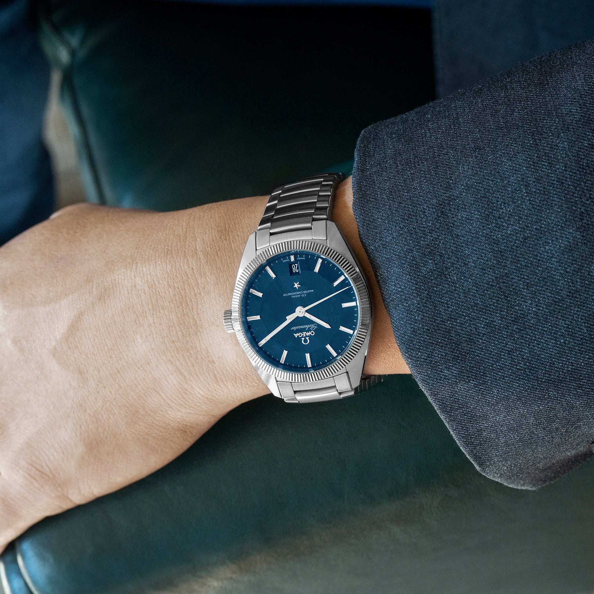 Constellation Globemaster Co-Axial Master Chronometer 39mm Blue Dial(1:1 replica) - Elite Watch Atelier