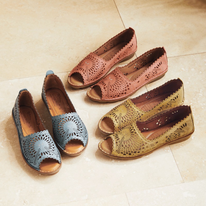 Spring Step Brandal Peep-Toe Slip-On - MIDNIGHT VELVET CATALOG