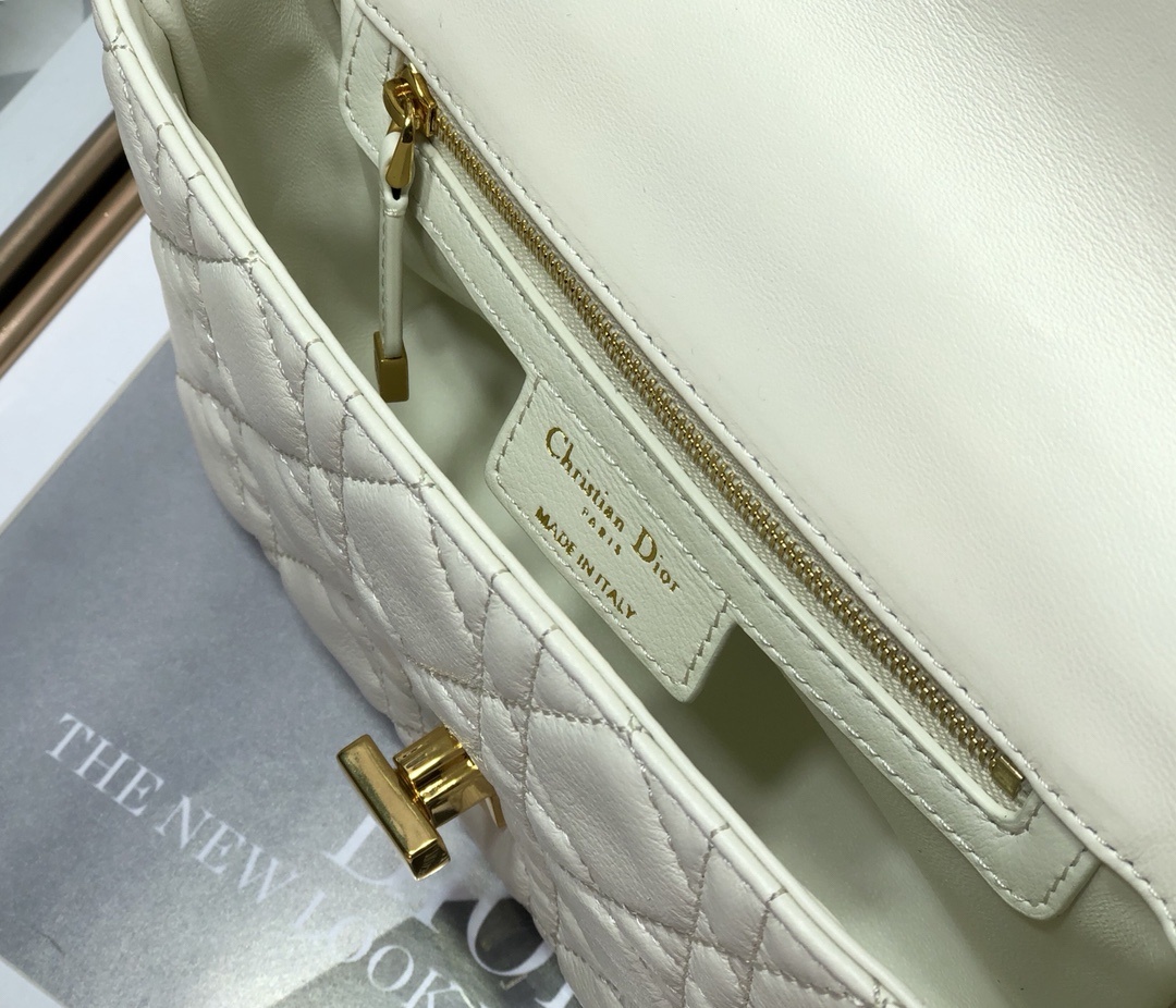 Christian Dior Small Dior Caro Bag, White, For Women Women’s Handbags, Shoulder Bags, Crossbody Bags, 20cm CD M9241UWHC_M35U1:1High-quality replica
