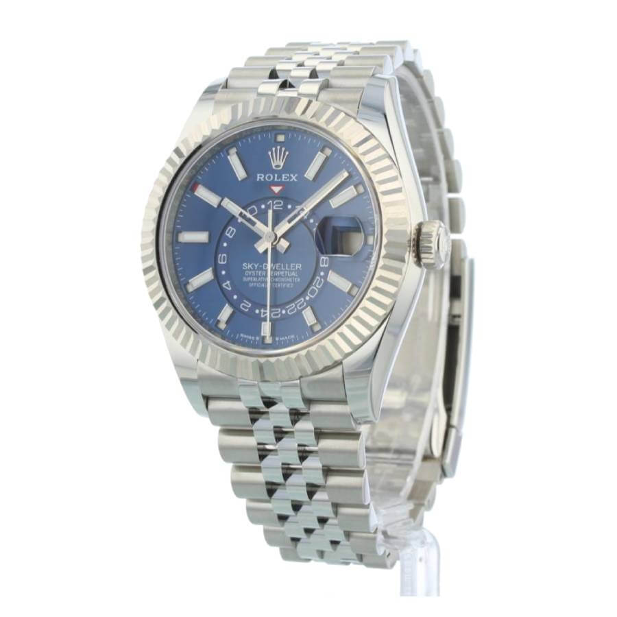 Rolex Sky-Dweller Blue Dial Stainless Steel 336934 Jubilee Replica - Elite Watch Atelier
