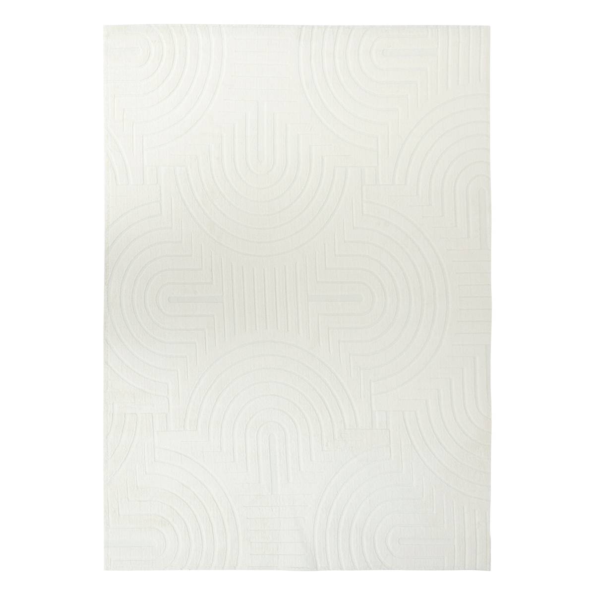 "Arka" Faux Fur Rug Ivory, 170x120 cm