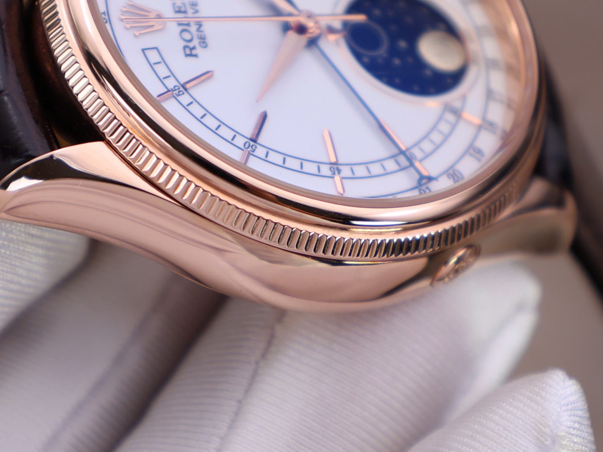 Rolex Cellini Moonphase Replica Watch Gold Wrapped KZ Factory 39mm - Top club