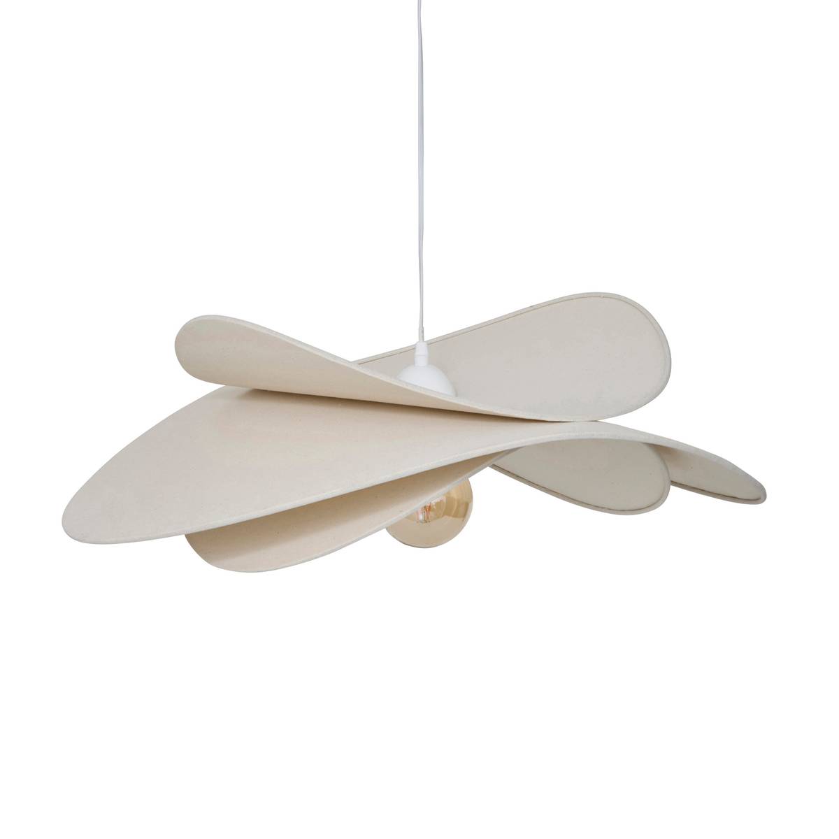 Pendant Light "Alara" Beige linen, 69.5x64 cm