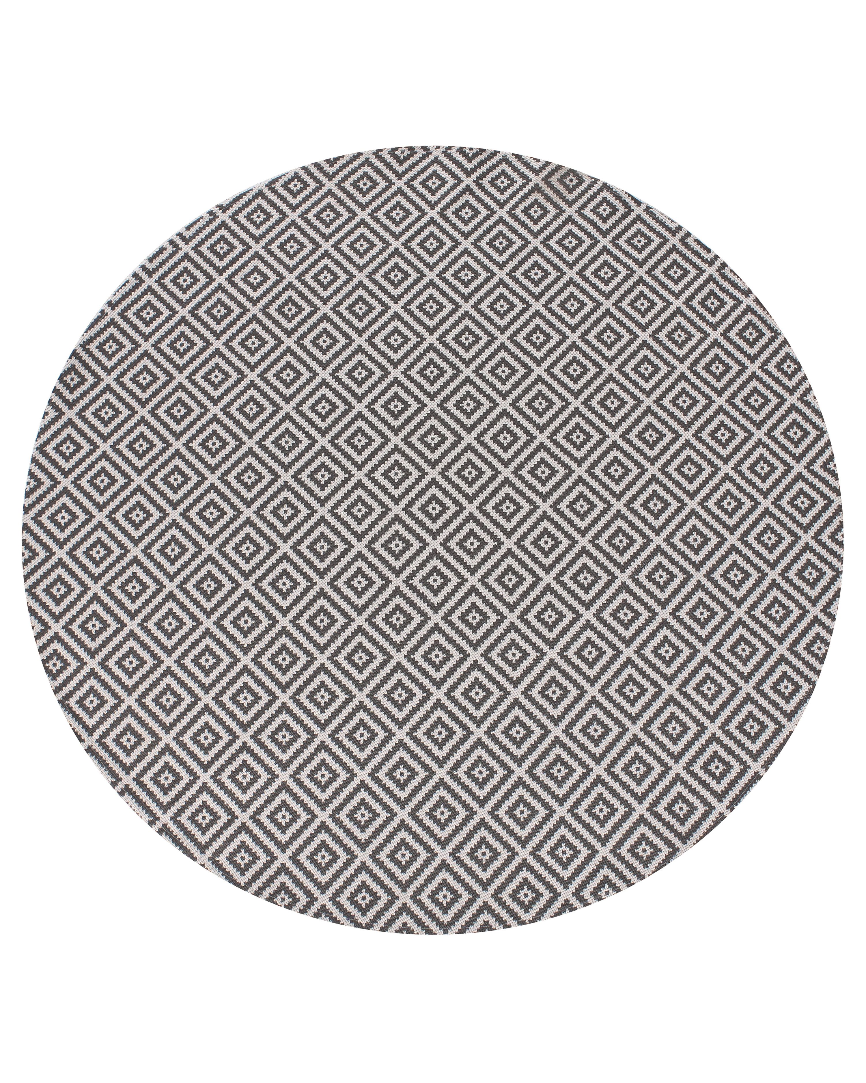 Outdoor Rug THRISSUR Grey ø 120 cm