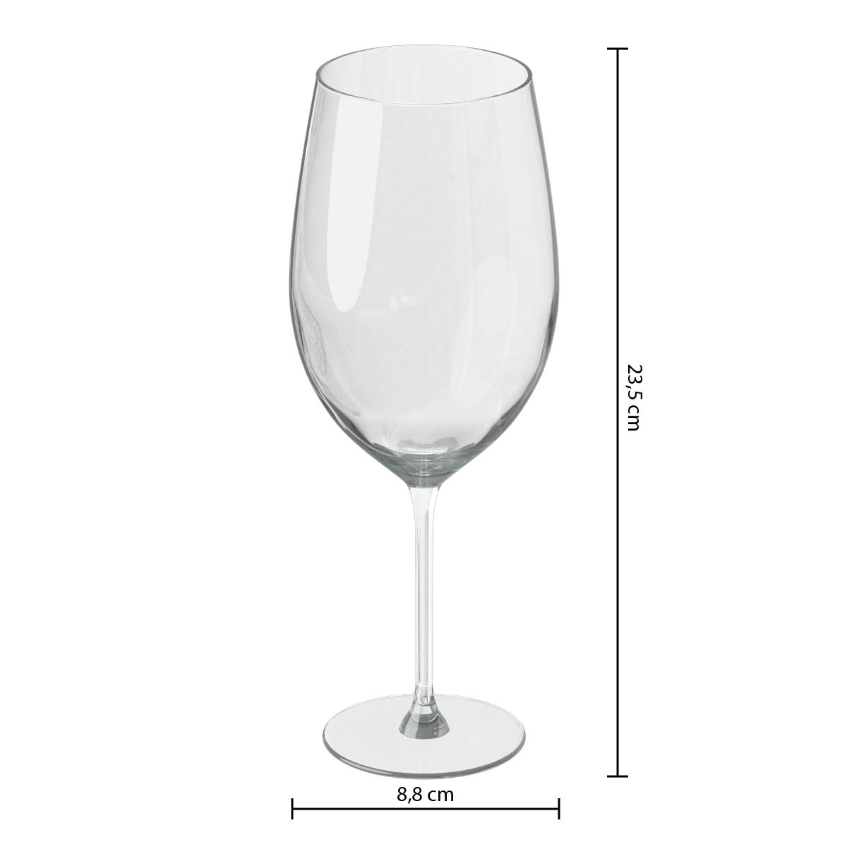 Set of 6 "Lina" water glasses Transparent