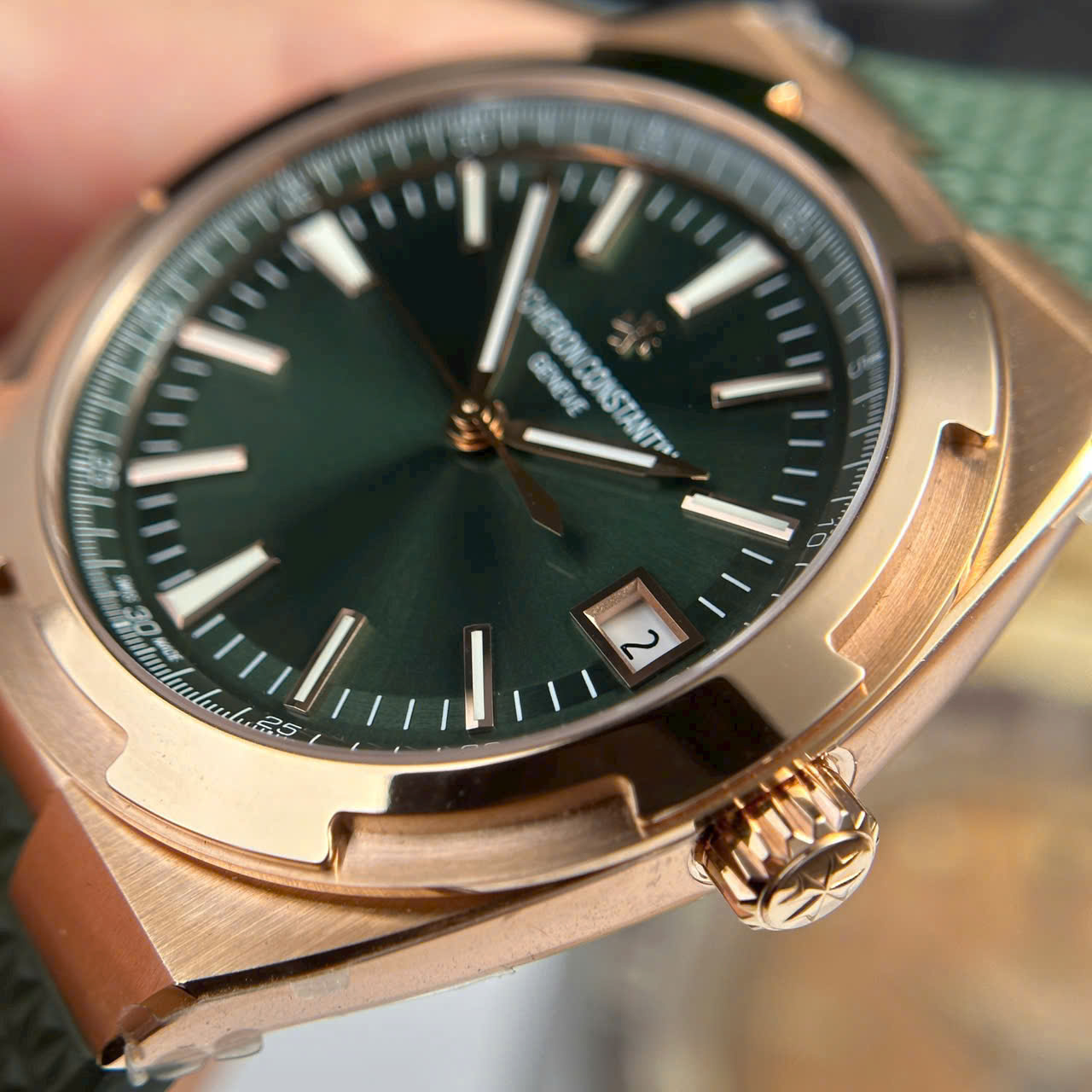 Vacheron Constantin Replica Watch Overseas 4500V Green Dial Rubber Strap 41mm - Top club