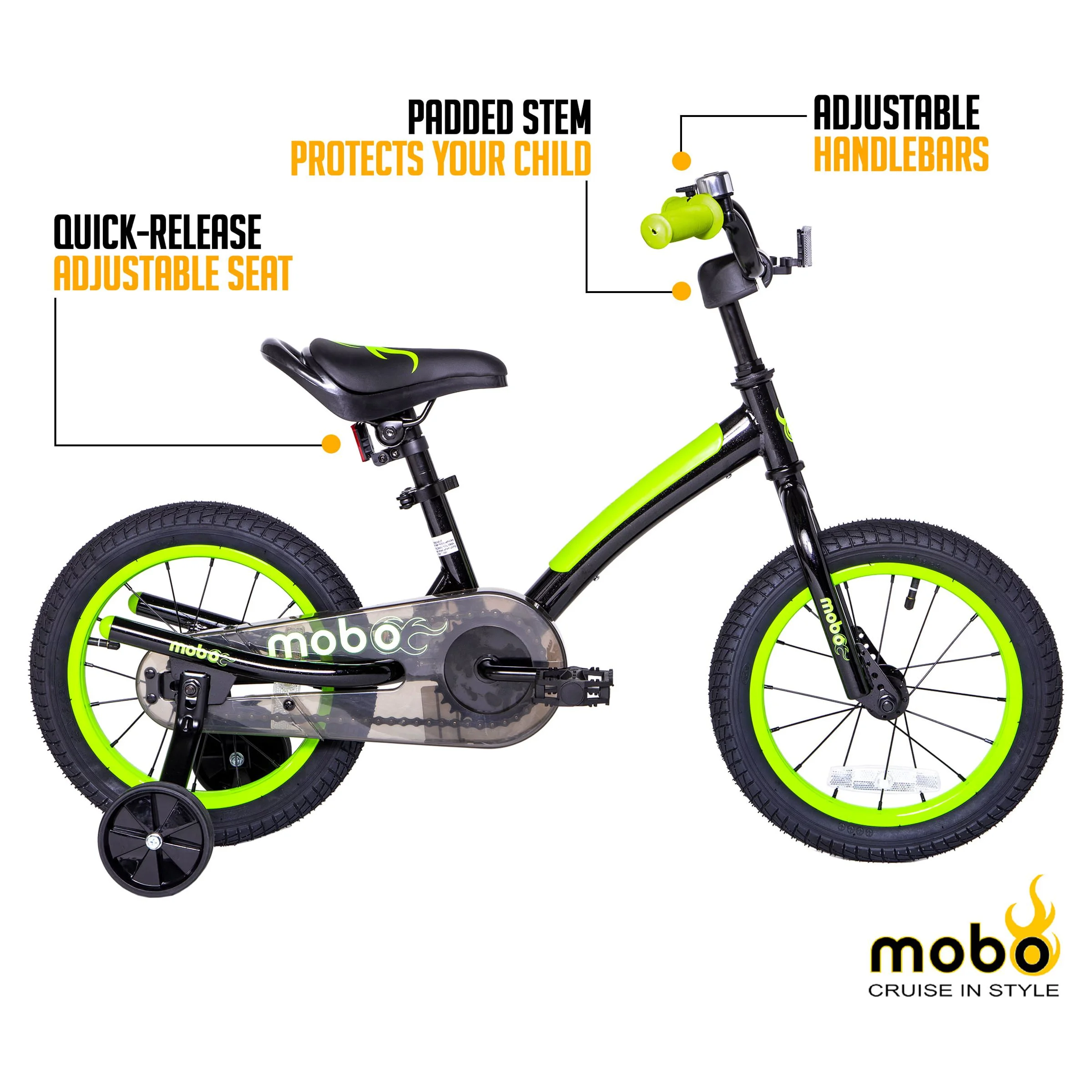 Mobo First Boy's 14" Kids Bike, Ages 3-5 Years Old, Red - Image 42