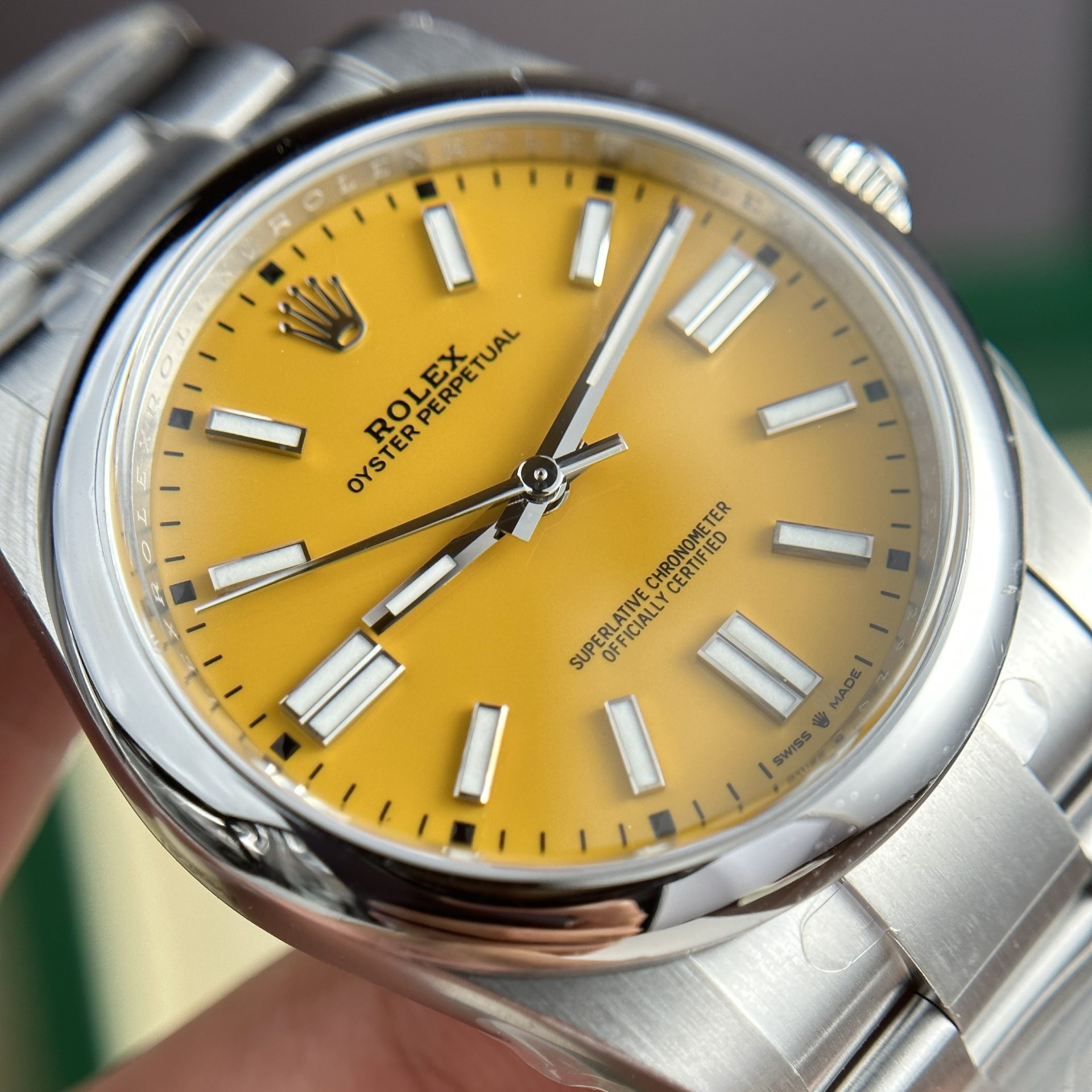 Rolex Clone Watch Oyster Perpetual 124300 Yellow Dial Clean Factory 41mm - Top club
