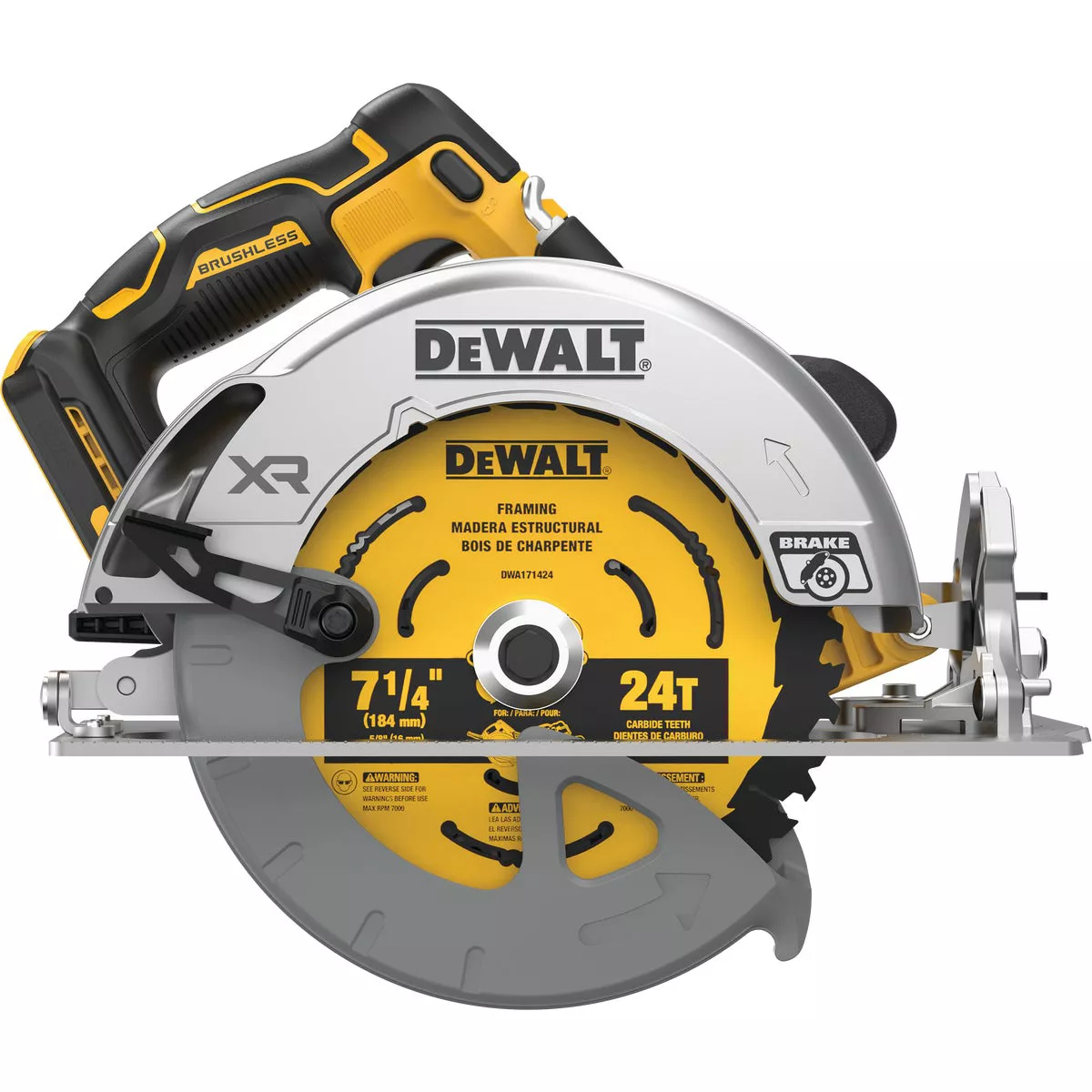 DEWALT 20V MAX XR Brushless 7-1/4 In. Cordless Circular Saw (Tool Only)