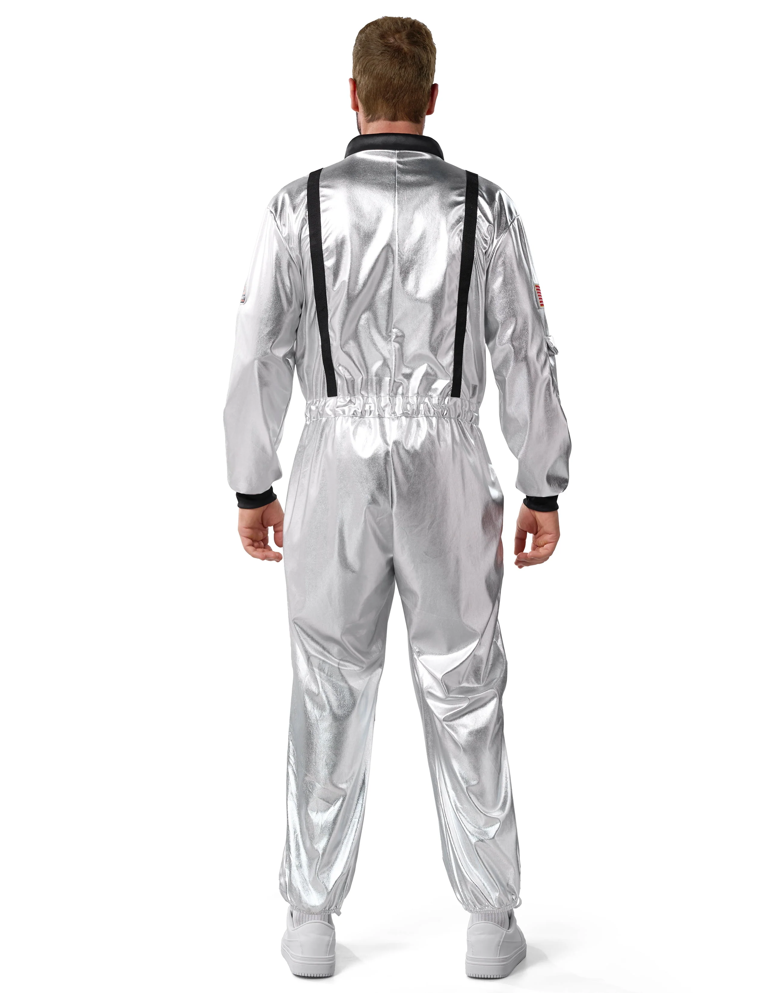 Joyfy Adult Men Astronaut Costume Halloween Spaceman Costume Silver Space Suit Spaceman Jumpsuit Pilot Outfit for Halloween Party Cosplay - Image 6 Joyfy Adult Men Astronaut Costume Halloween Spaceman Costume Silver Space Suit Spaceman Jumpsuit Pilot Outfit for Halloween Party Cosplay - Image 6