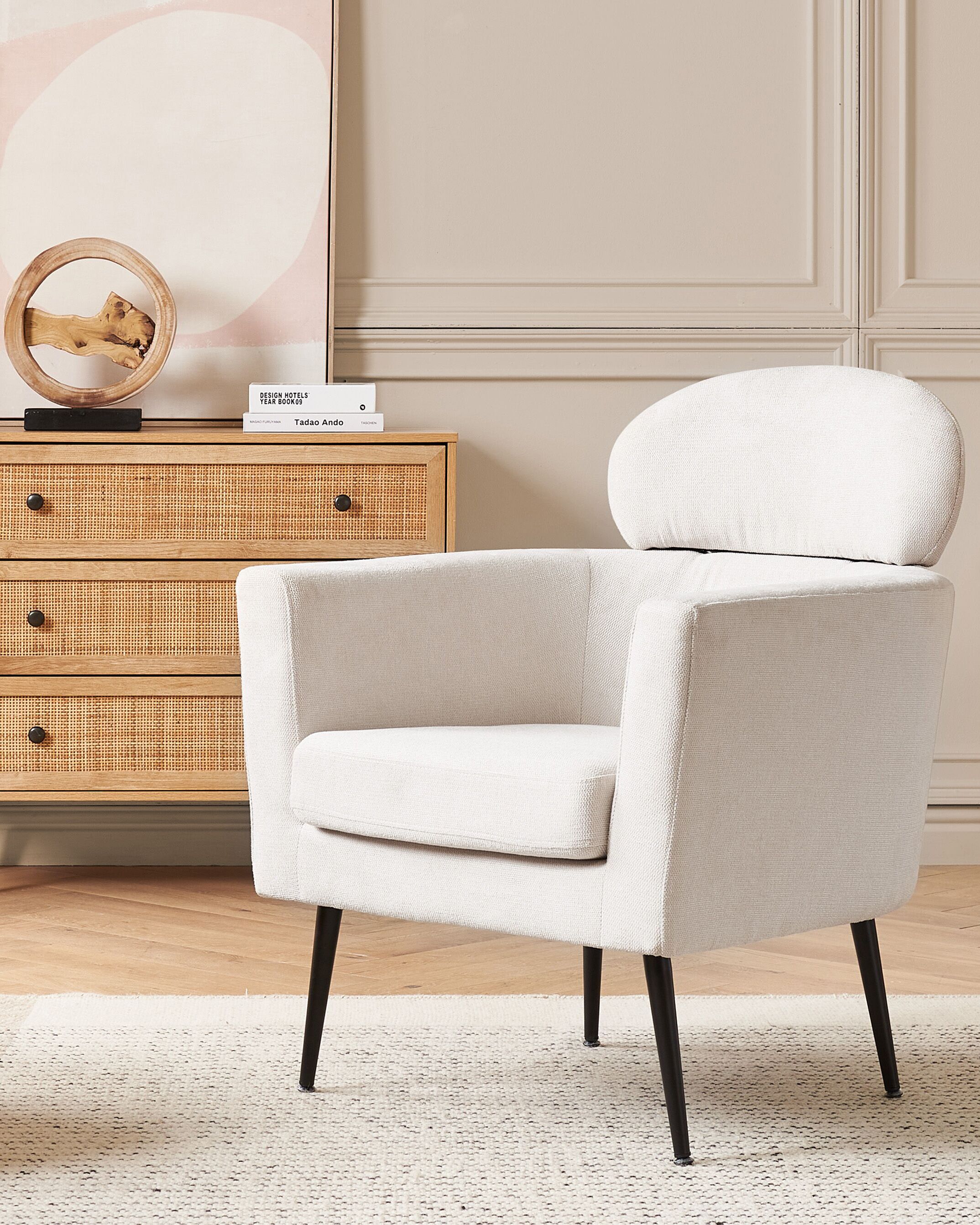 Armchair SOBY Fabric Off-White