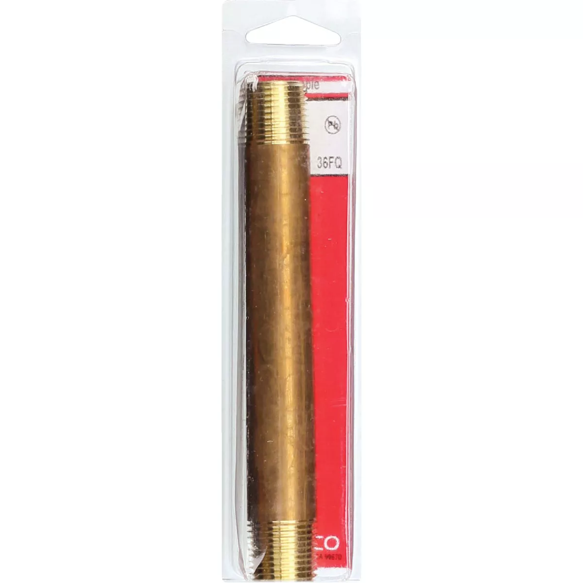 Lasco 1/2 In. x 6 In. Brass Nipple