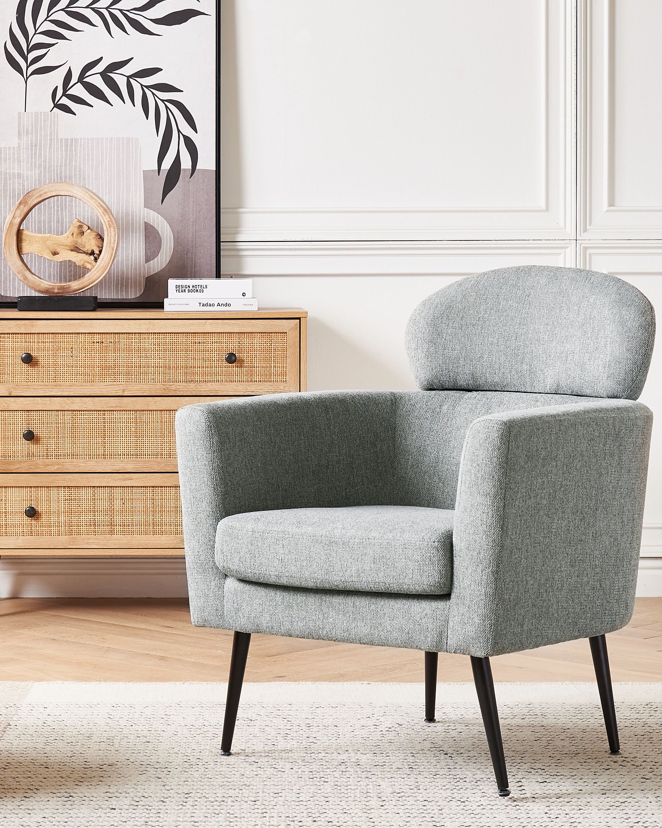 Armchair SOBY Fabric Grey