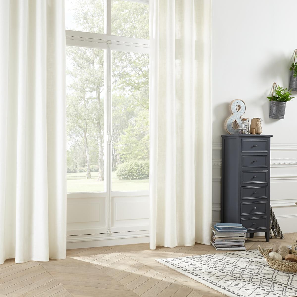 Curtain "Leon" Ivory white, 140x260 cm