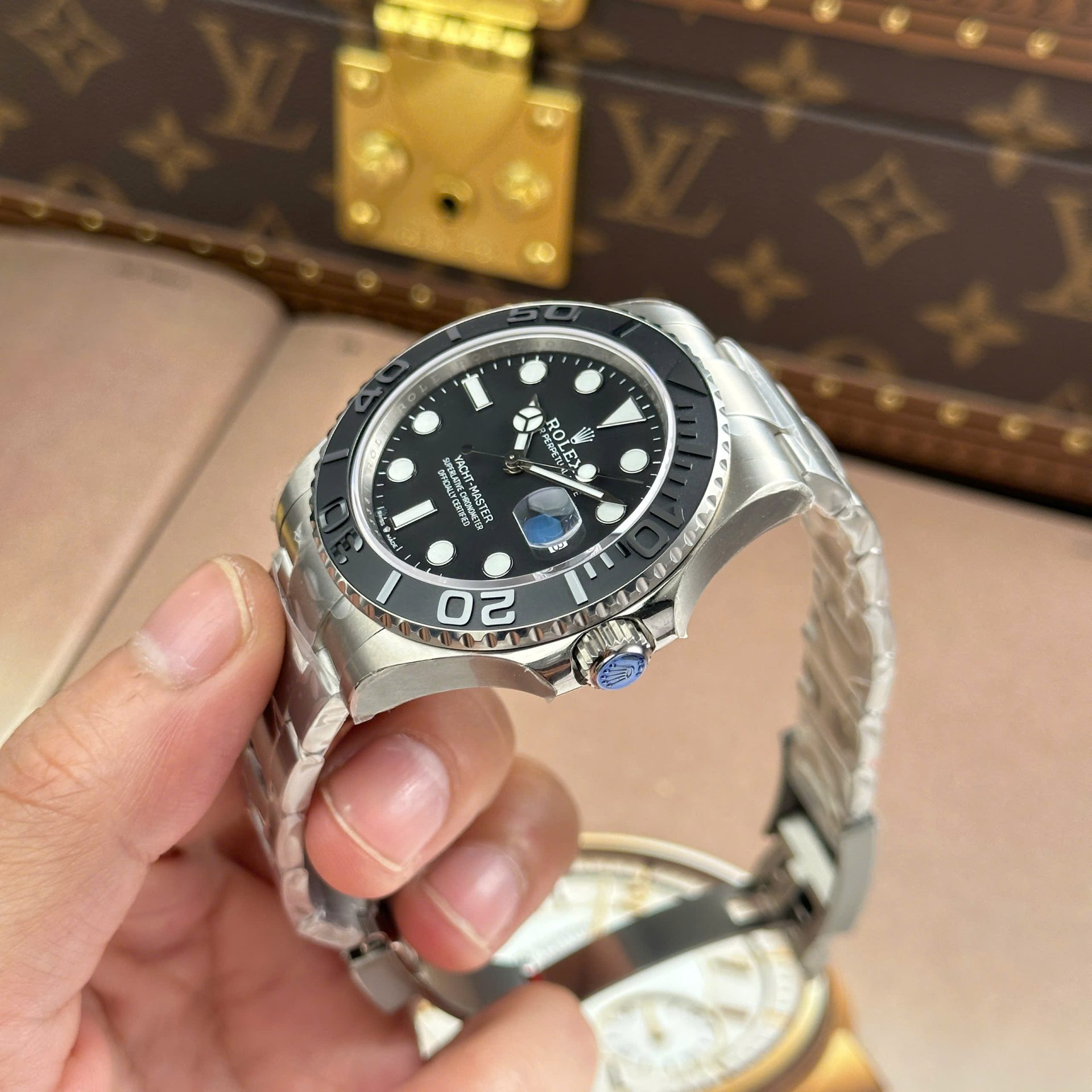Rolex Yacht-Master Titanium 226627 Replica Watches Black Dial Automatic Movement VS Factory 42mm - Elite Watch Atelier