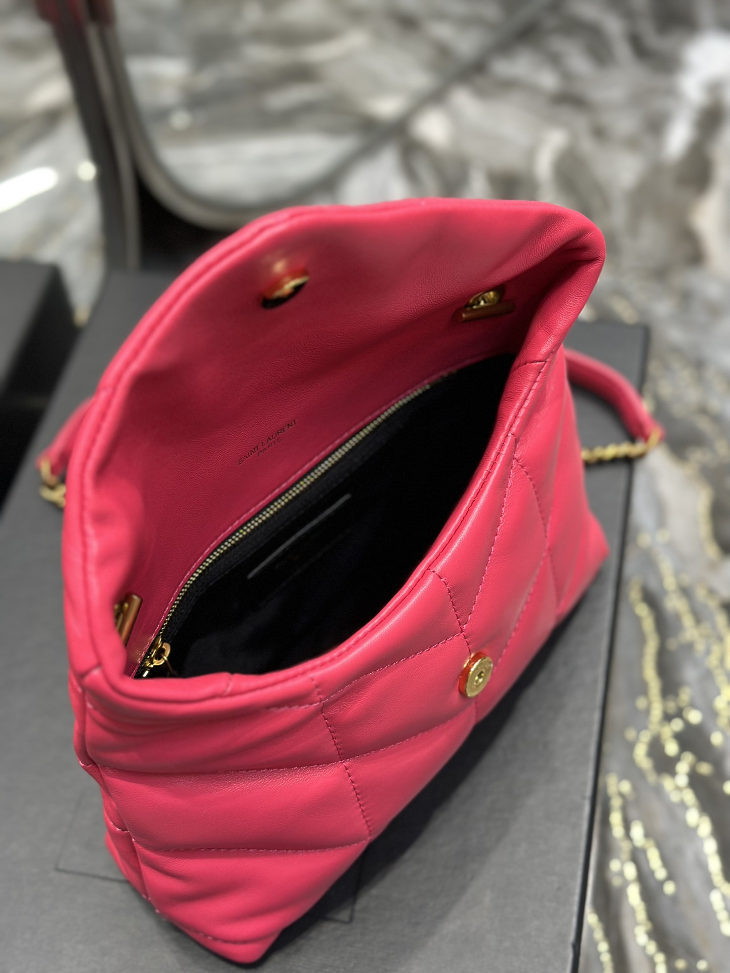 SUNSET MEDIUM TOP HANDLE IN SMOOTH LEATHER1:1High-quality replica