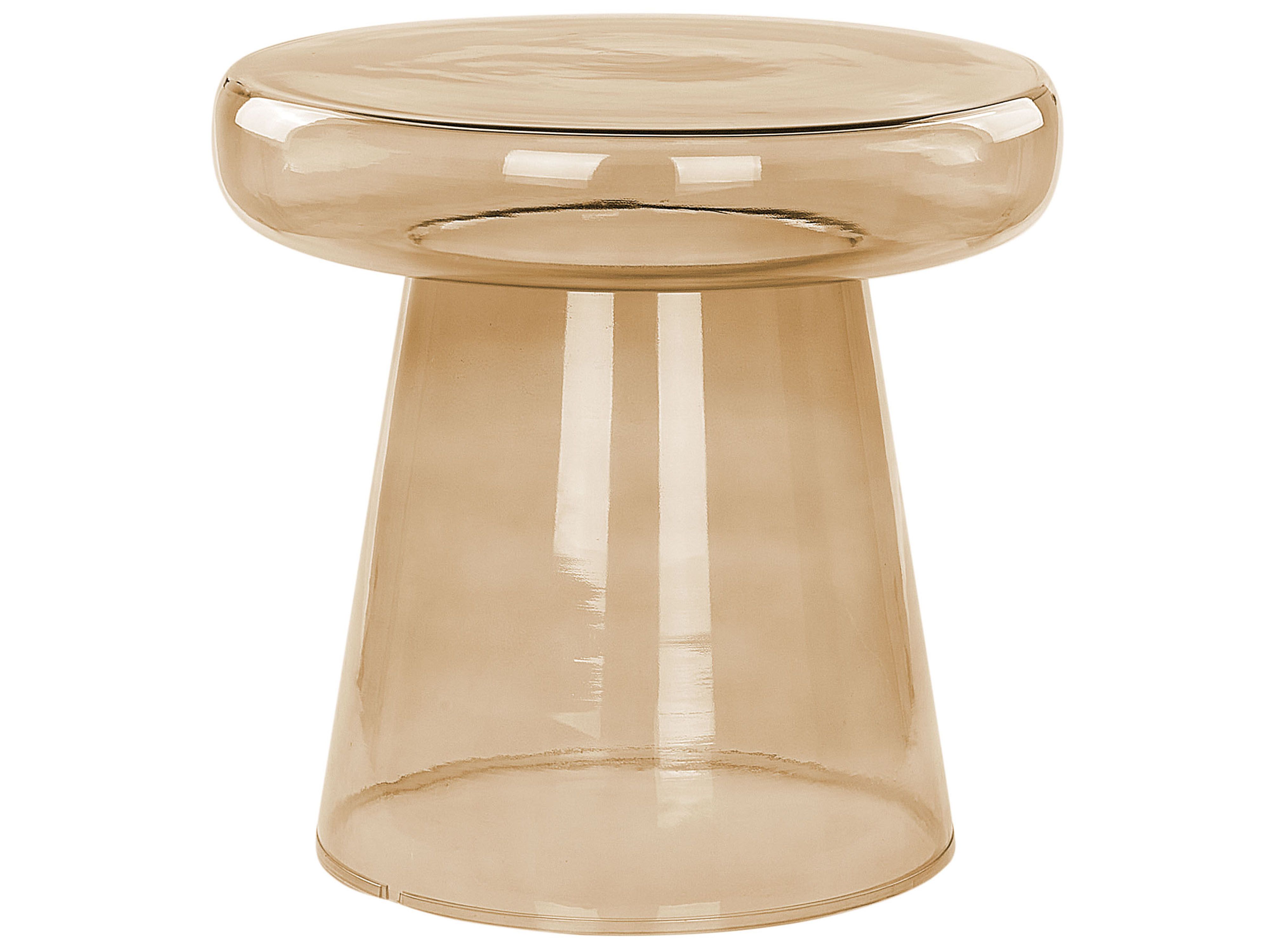 Side Table CALDERA Glass Golden Brown