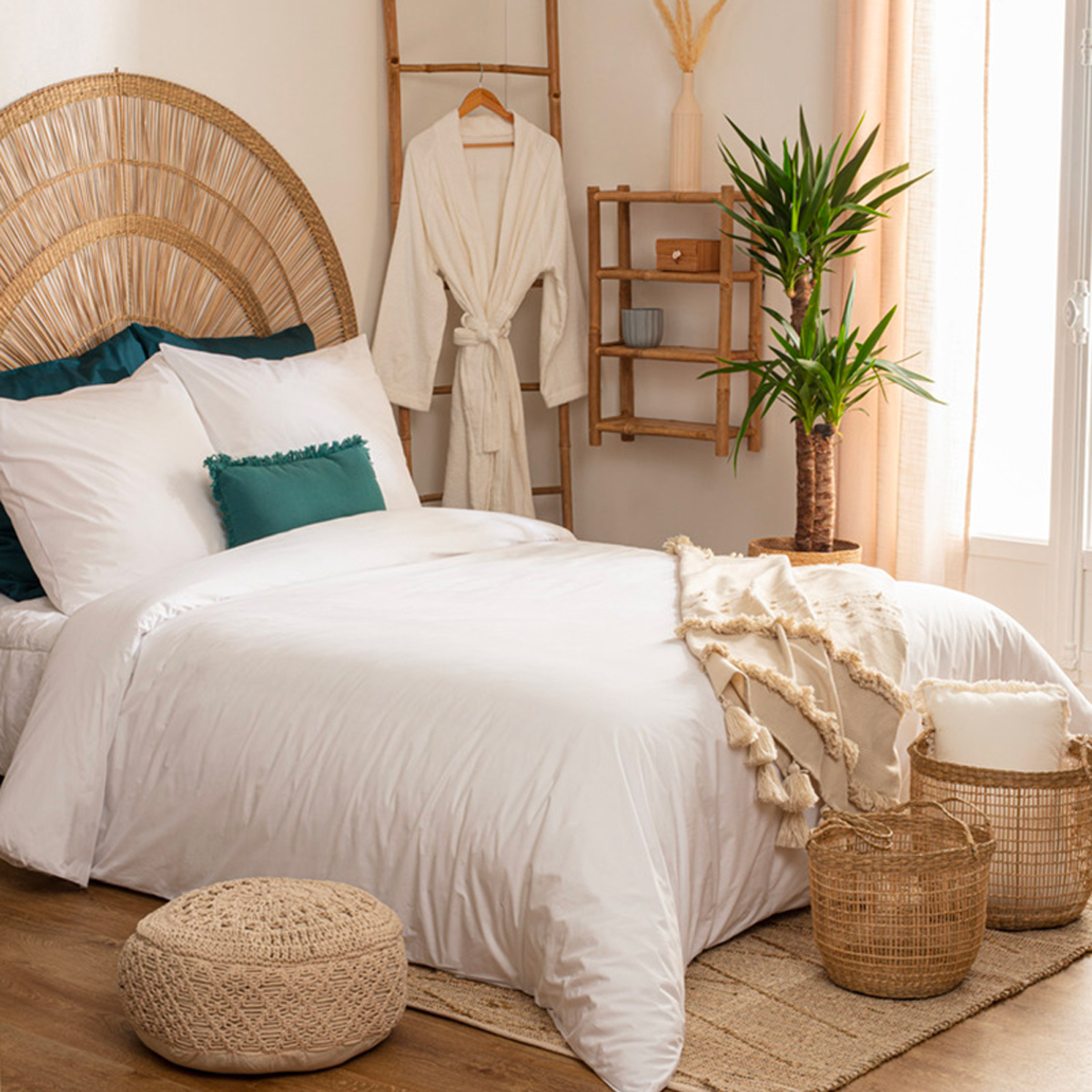 Bed linen set "Landiha" White, 240x220 cm