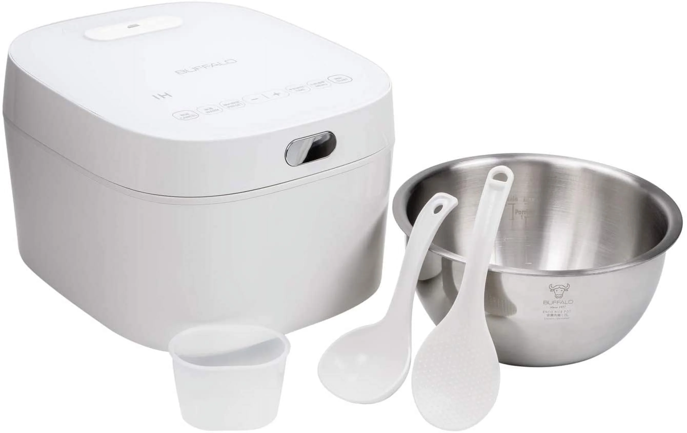 Buffalo White IH SMART COOKER, Rice Cooker and Warmer, 1 L, 5 cups of rice, Non-Coating inner pot, Efficient, Multiple function, Induction Heating (5 cups) - Image 5