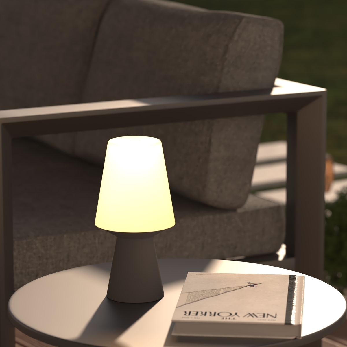 Outdoor LED lamp "Wiza" White, H.23 cm