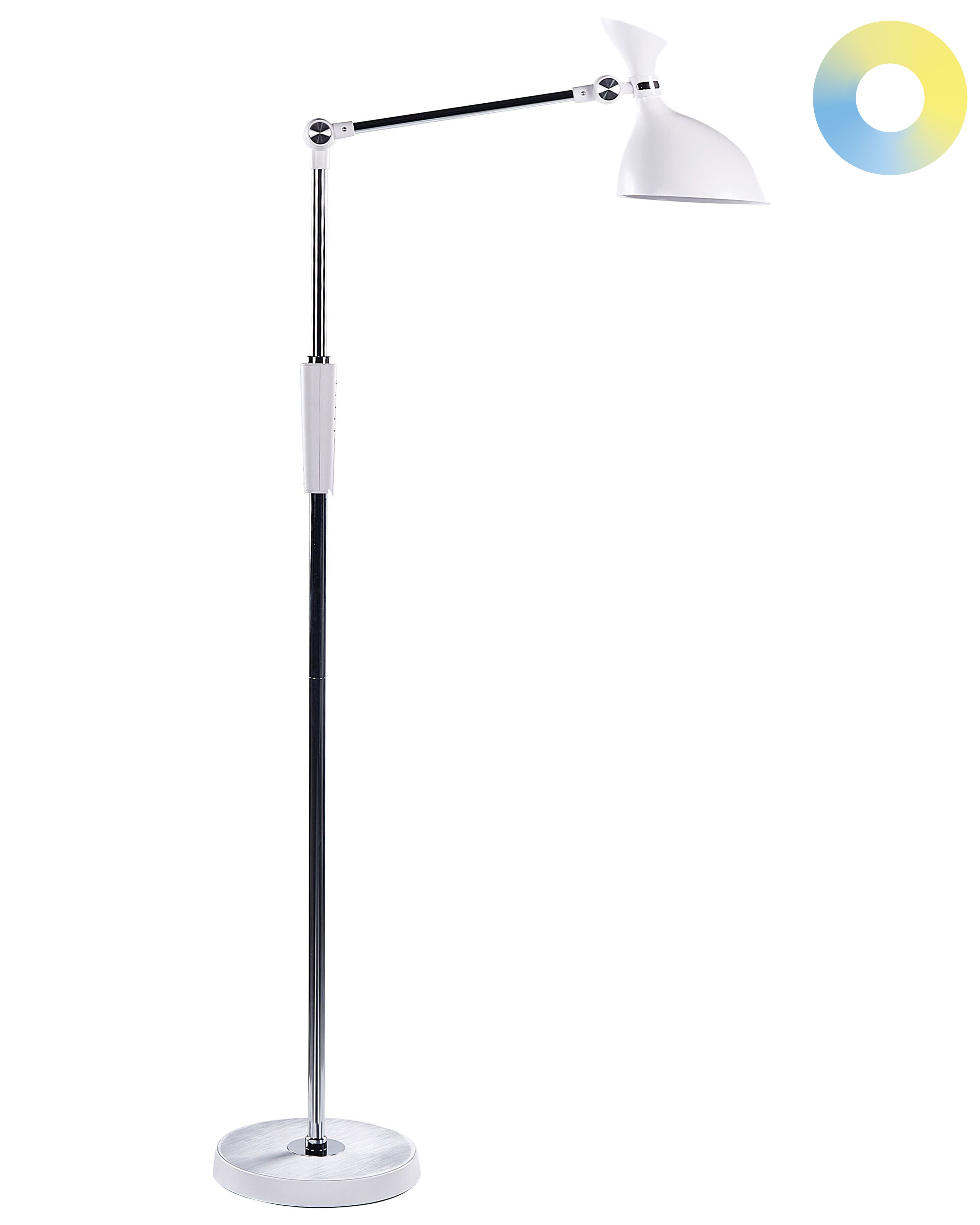 LED Floor Lamp ANDROMEDA with Dimmer Metal White