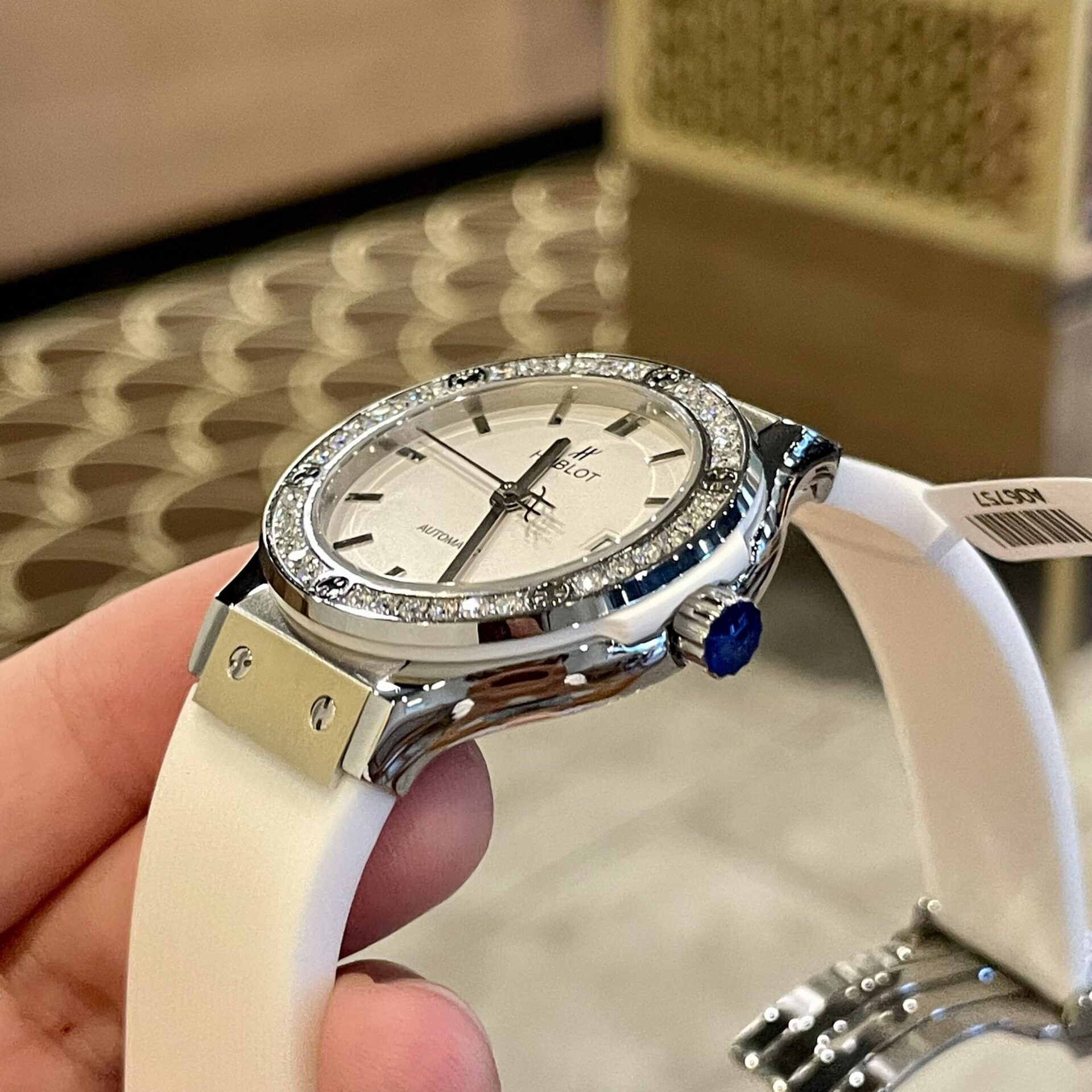 Hublot Replica Watch Classic Fusion White Dial Custom Moissanite Diamonds 38mm - Top club