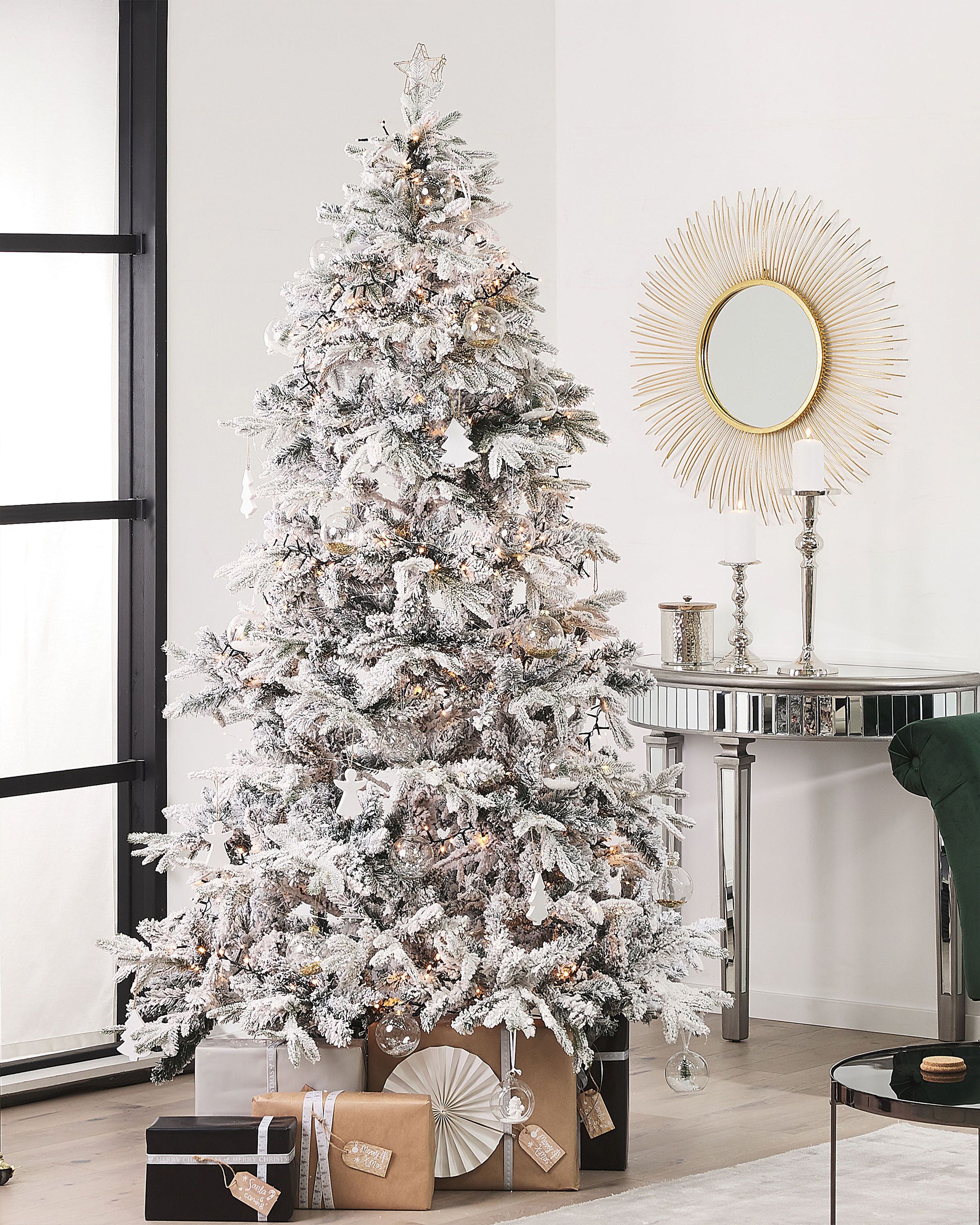 Artificial Snowy Christmas Tree TOMICHI 180 cm White