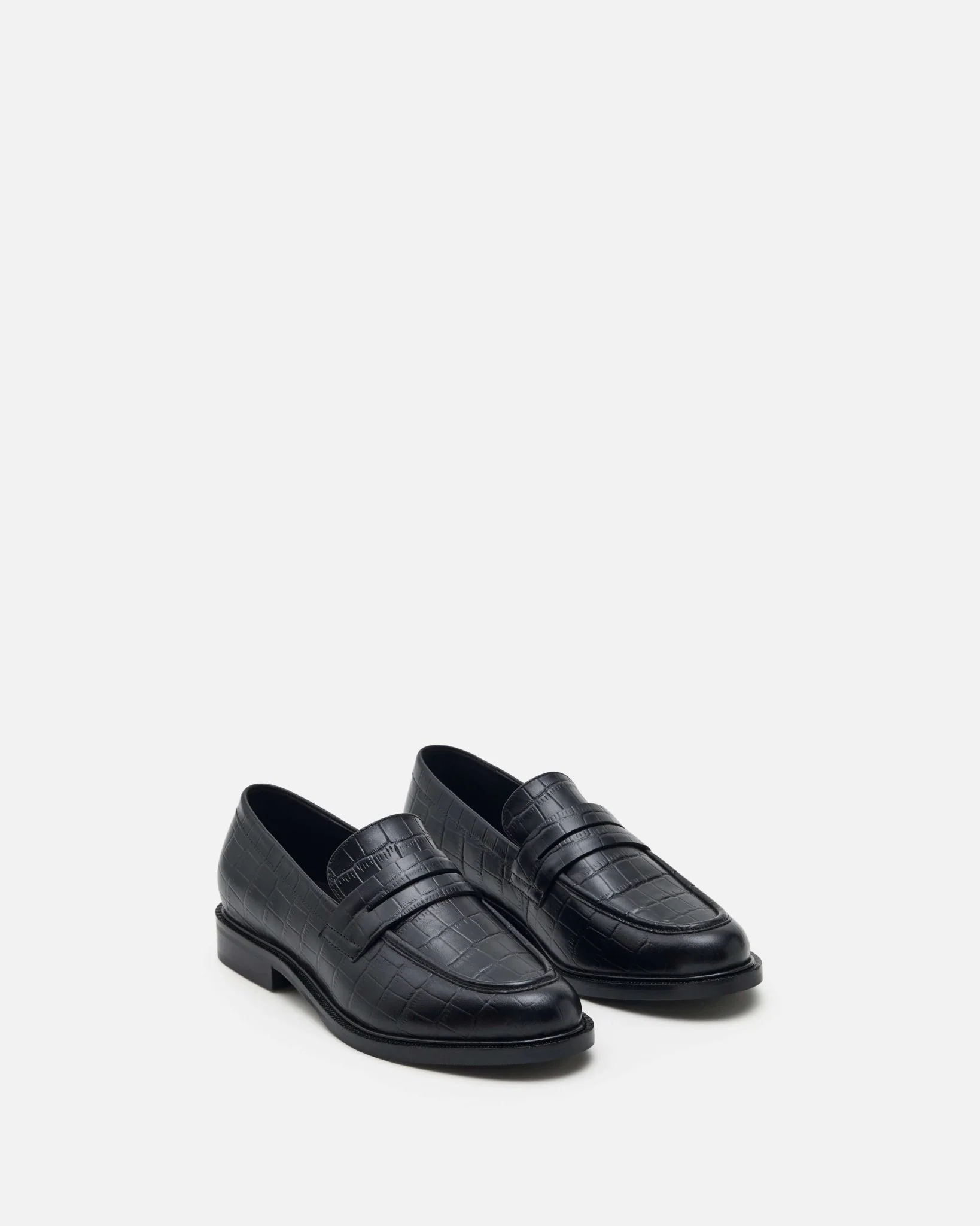 MOCASSINS MANILLE/CROCO - En cuir croco noir