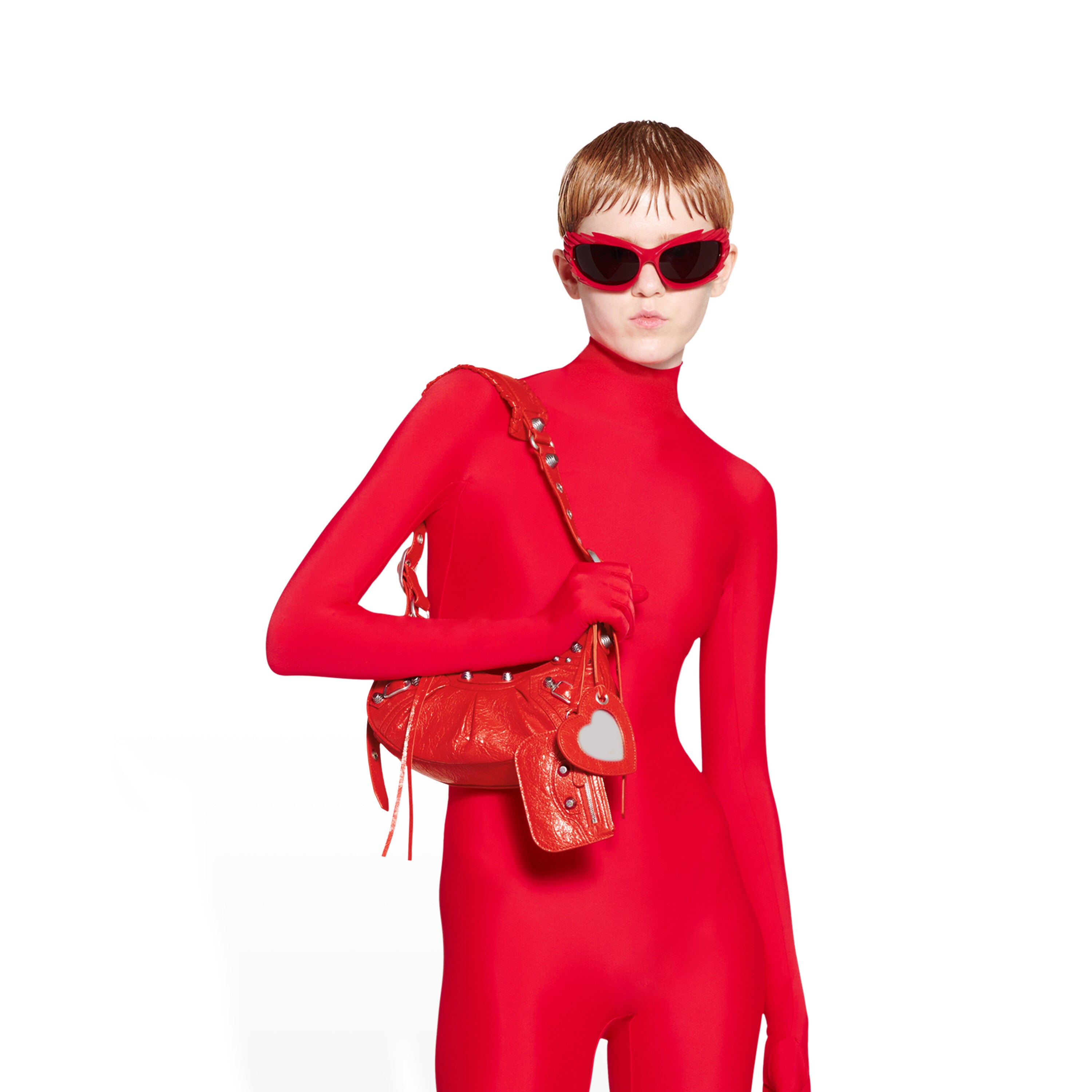 WOMEN'S LE CAGOLE XS SHOULDER BAG IN RED - Replicaclubs