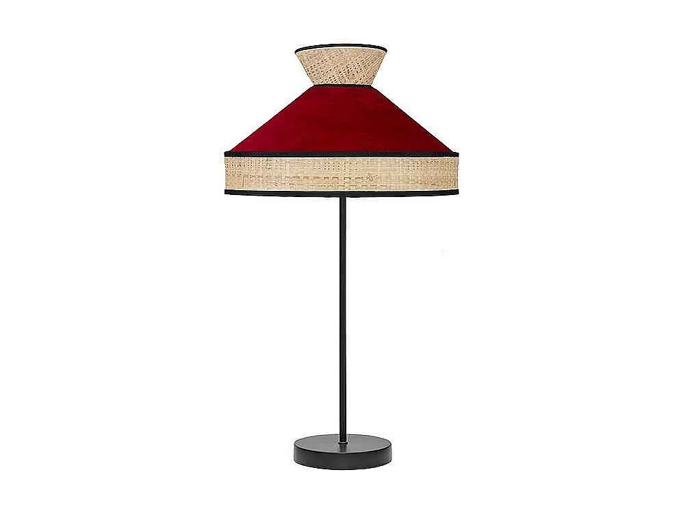 LAMP Lampe de table Haute série Fabrizio Natural/rouge FABRILAMP