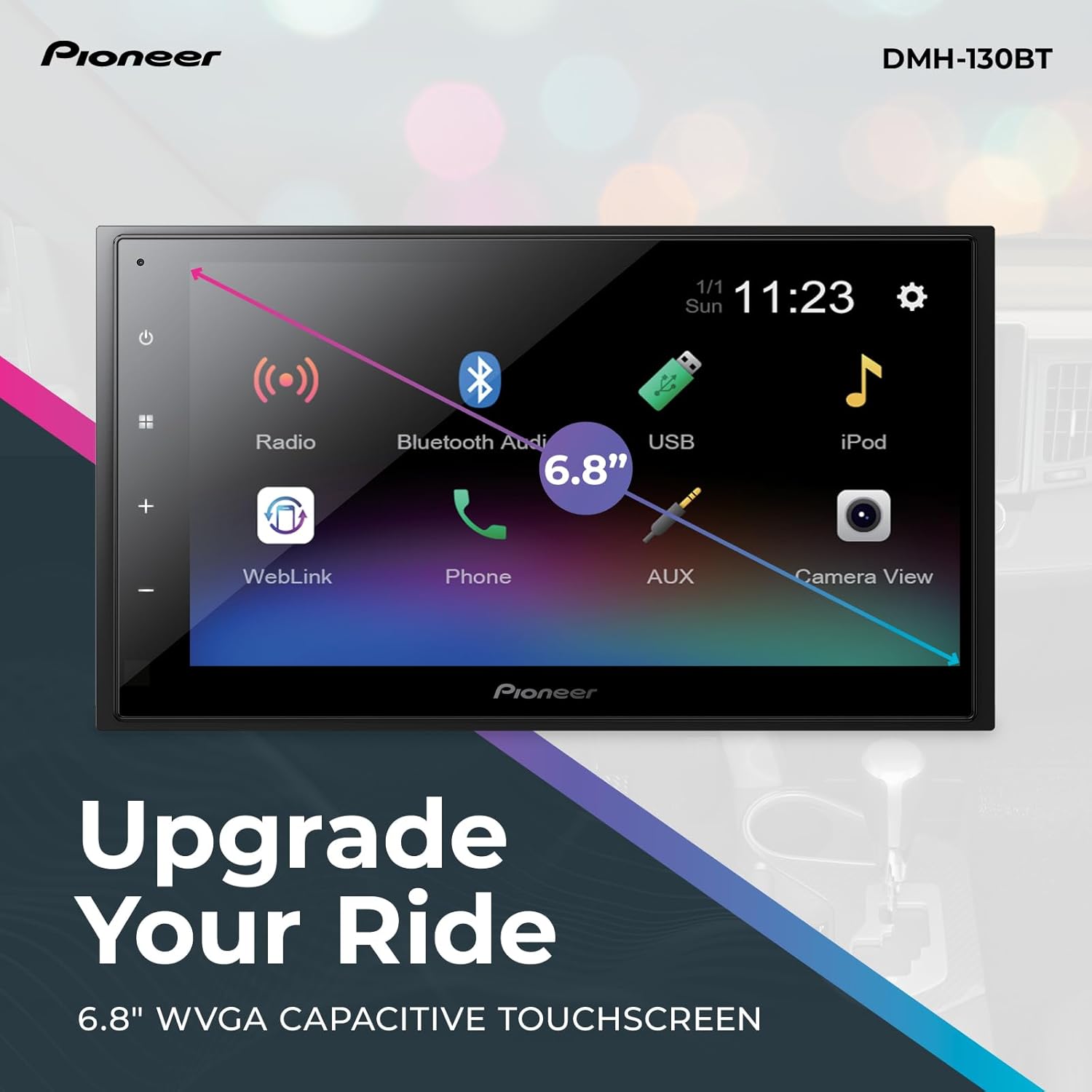 Pioneer DMH-130BT 6.8