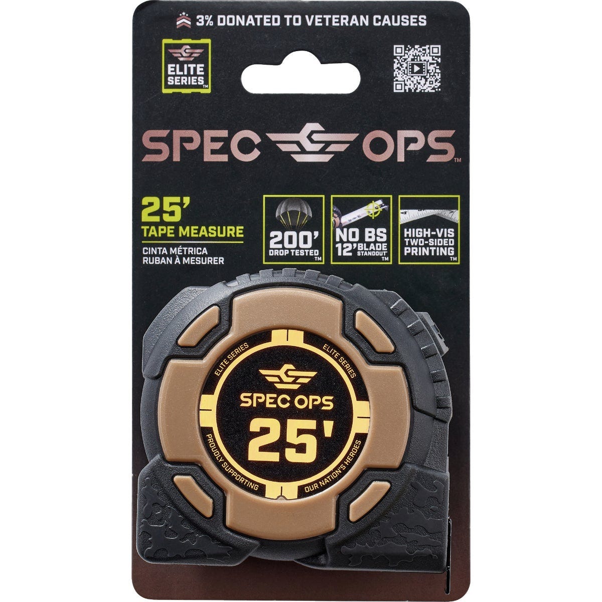 Spec Ops Elite Series 25 Ft. Tape Measure