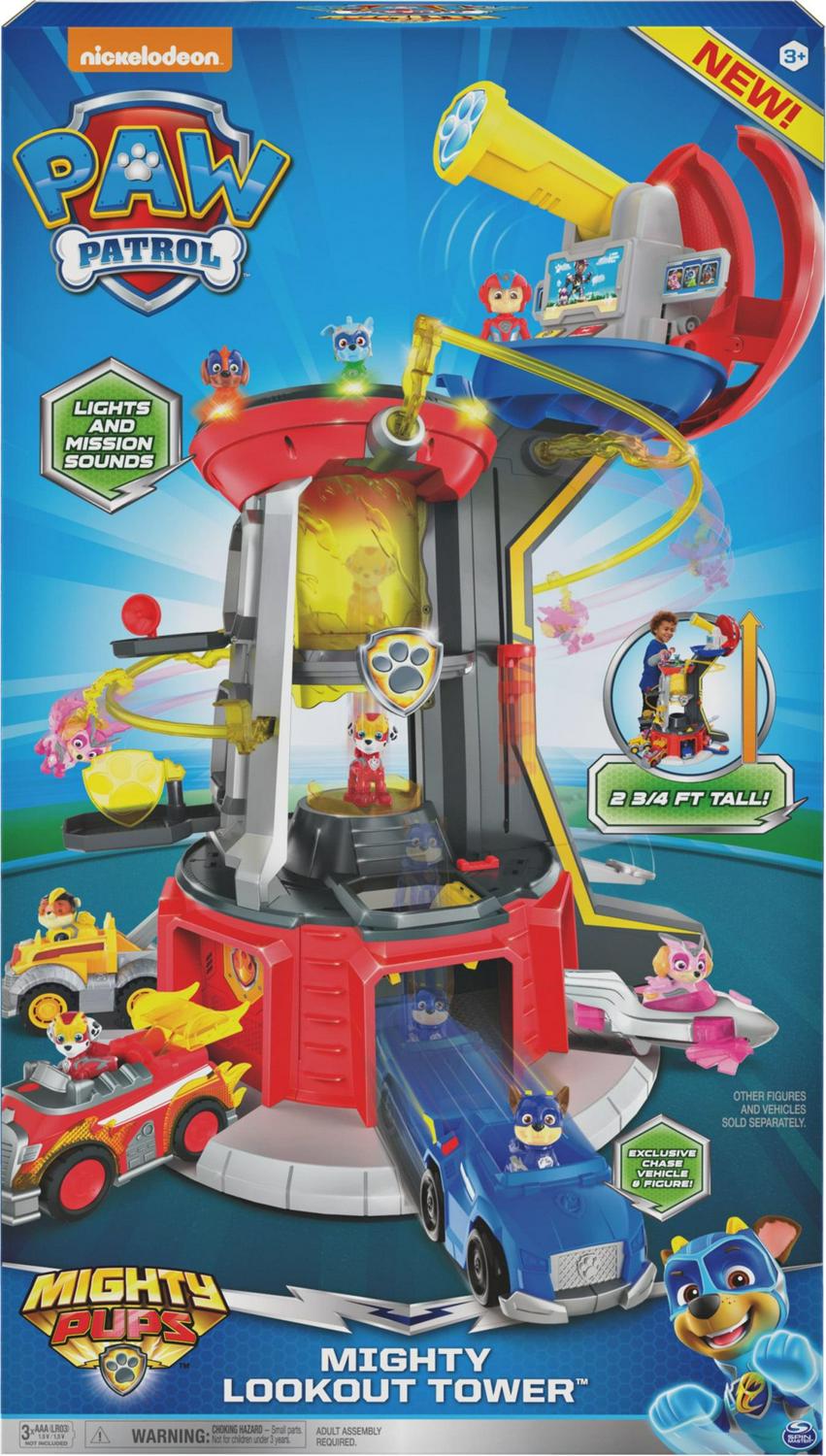 Alternative view of PAW Patrol Mighty Pups Super PAWs Lookout Tower Playset with Lights and Sound