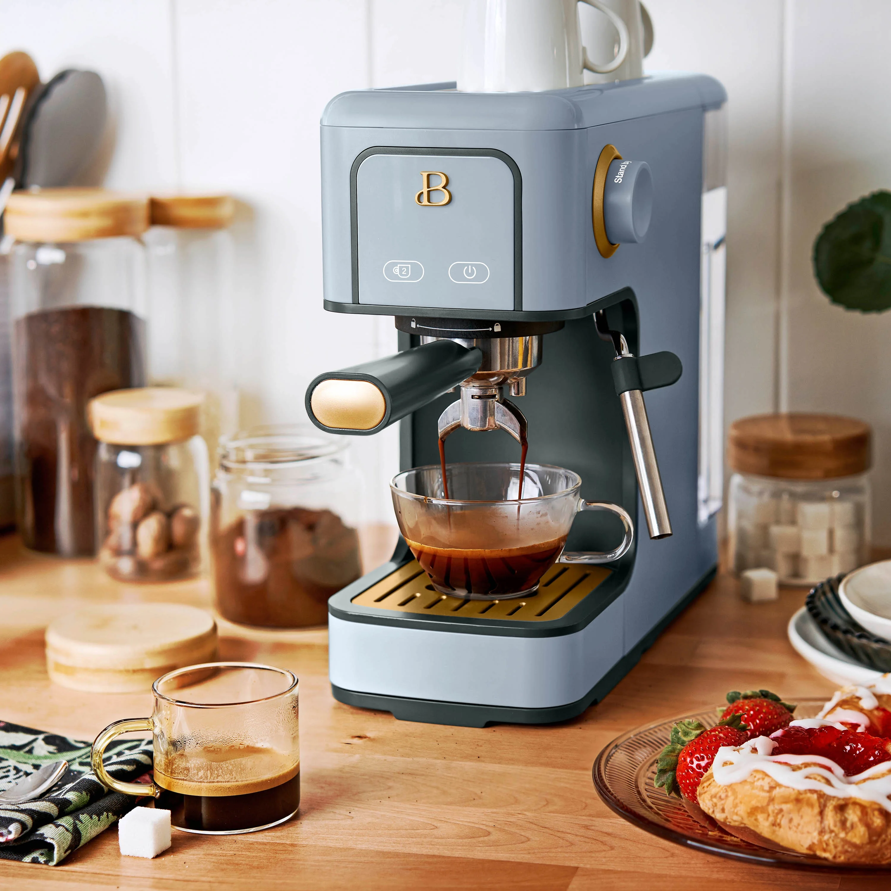 Beautiful Slim Espresso Machine with 20-Bar Pressure, Black Sesame by Drew Barrymore - Image 94
