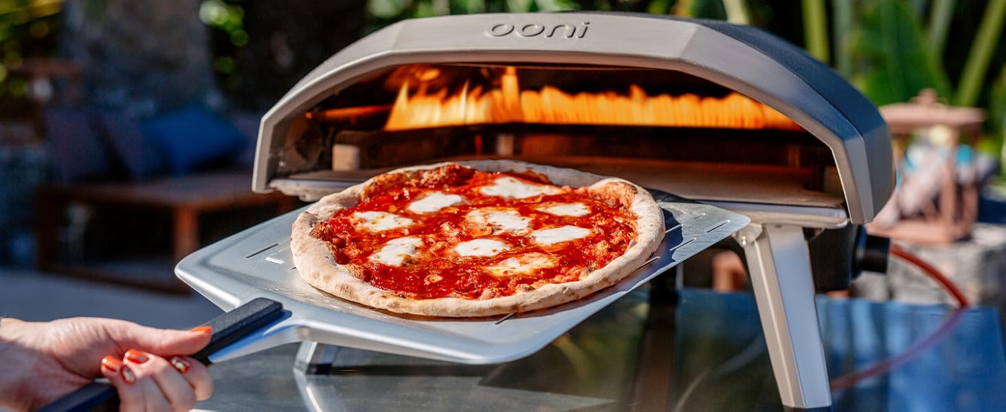 Ooni Koda 16 gas pizza oven in use