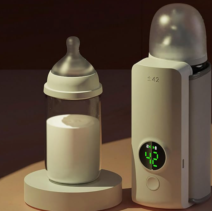 Draagbare Babyflessenwarmer met 6 Instelbare Temperatuurniveaus – Compact en Efficiënt voor Onderweg